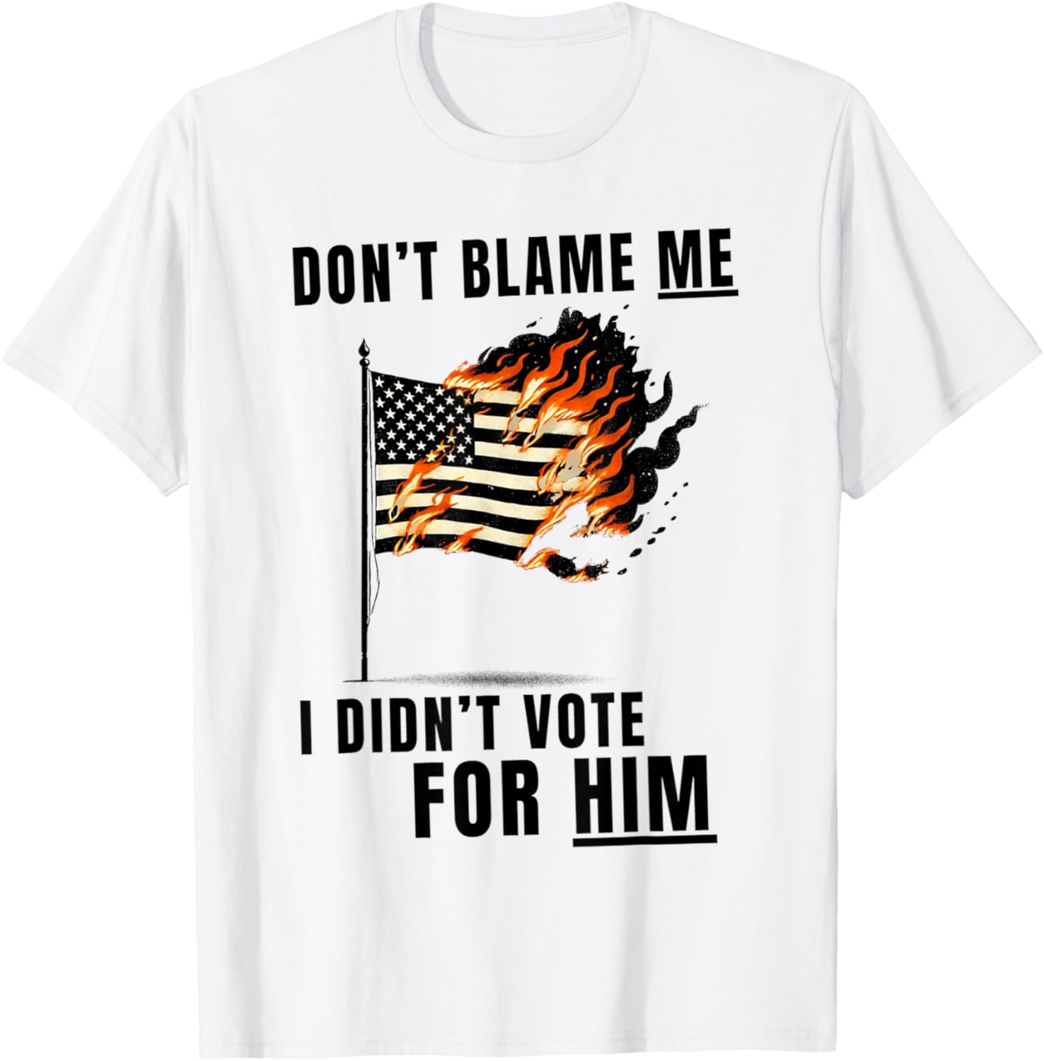 Funny Don't Blame Me I Didn't Vote For Him T-Shirt for Casual Wear - 4