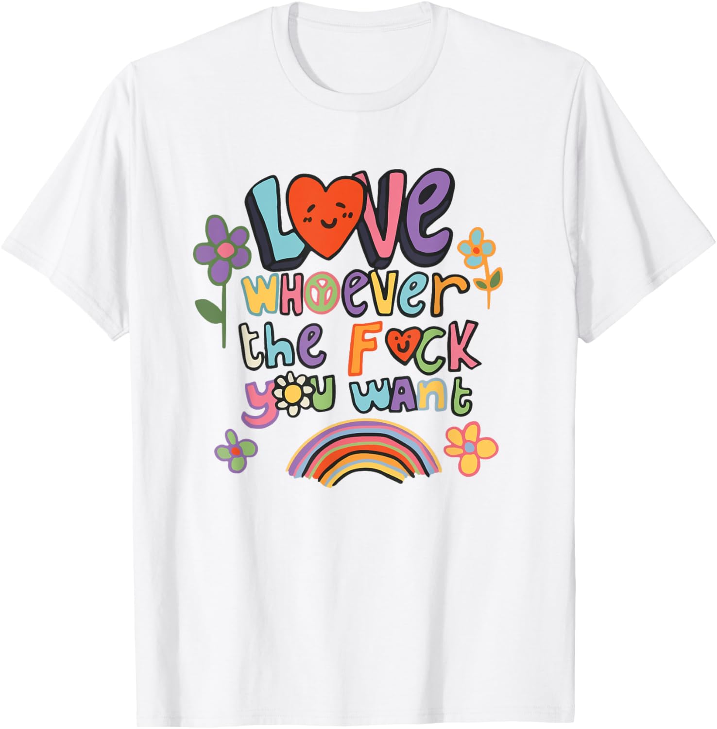 Love Whoever You Want LGBTQ Rainbow Pride Month T-Shirt for All - 20