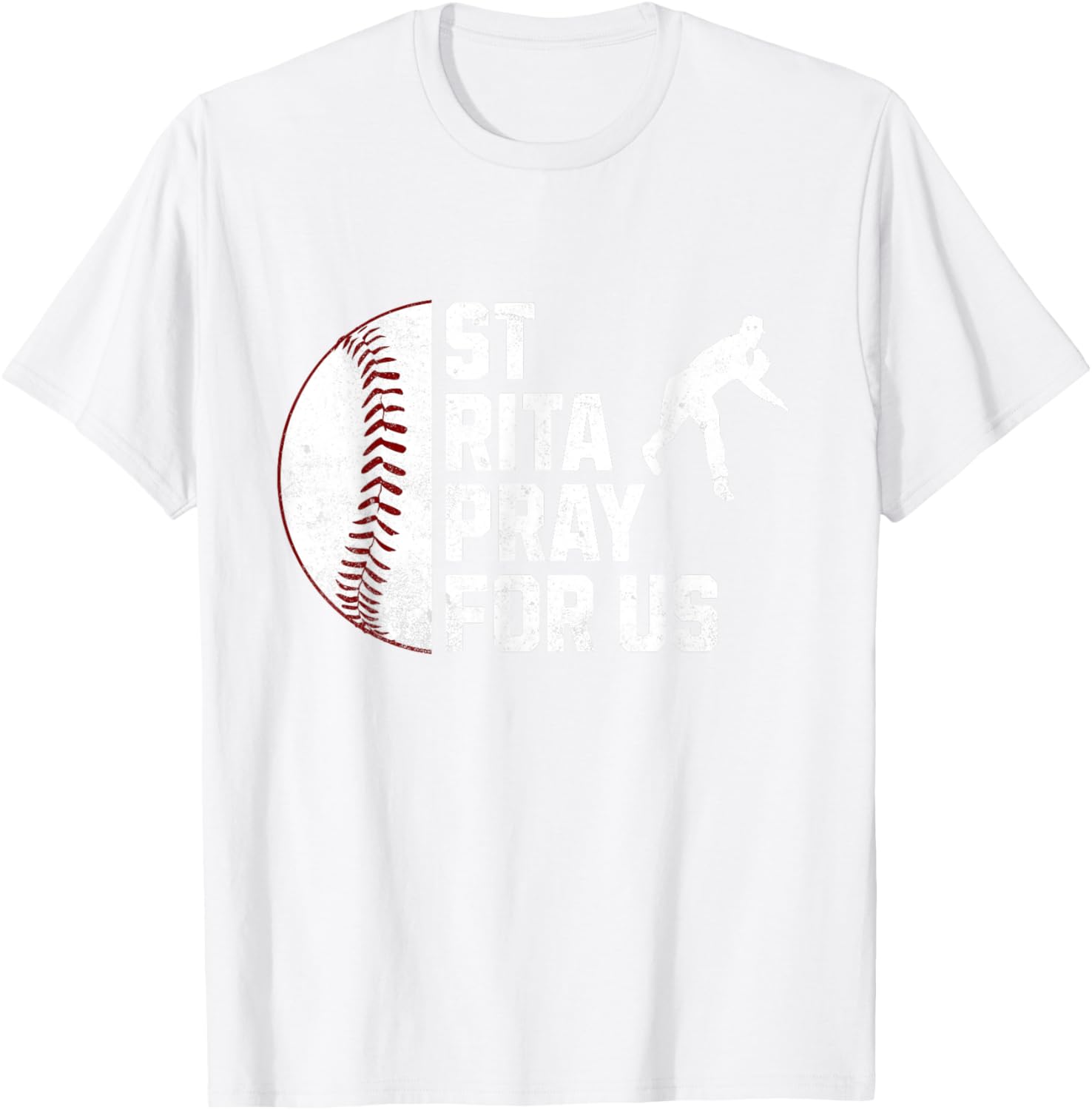 St Rita of Cascia Baseball Pitcher Patron Saint T-Shirt for Prayer Warriors - 5