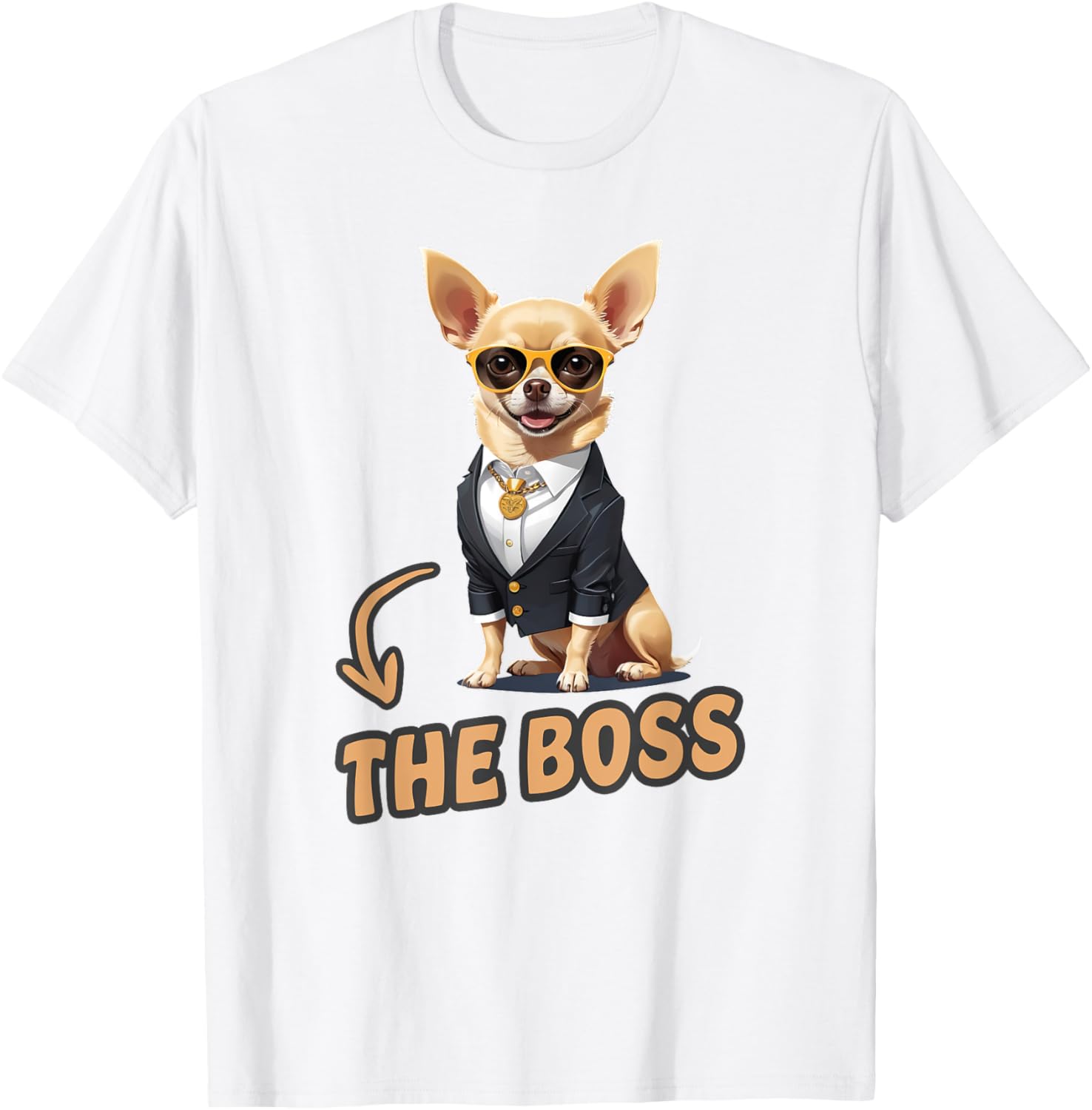 Funny Chihuahua The Boss T-Shirt for Dog Lovers and Owners - 6