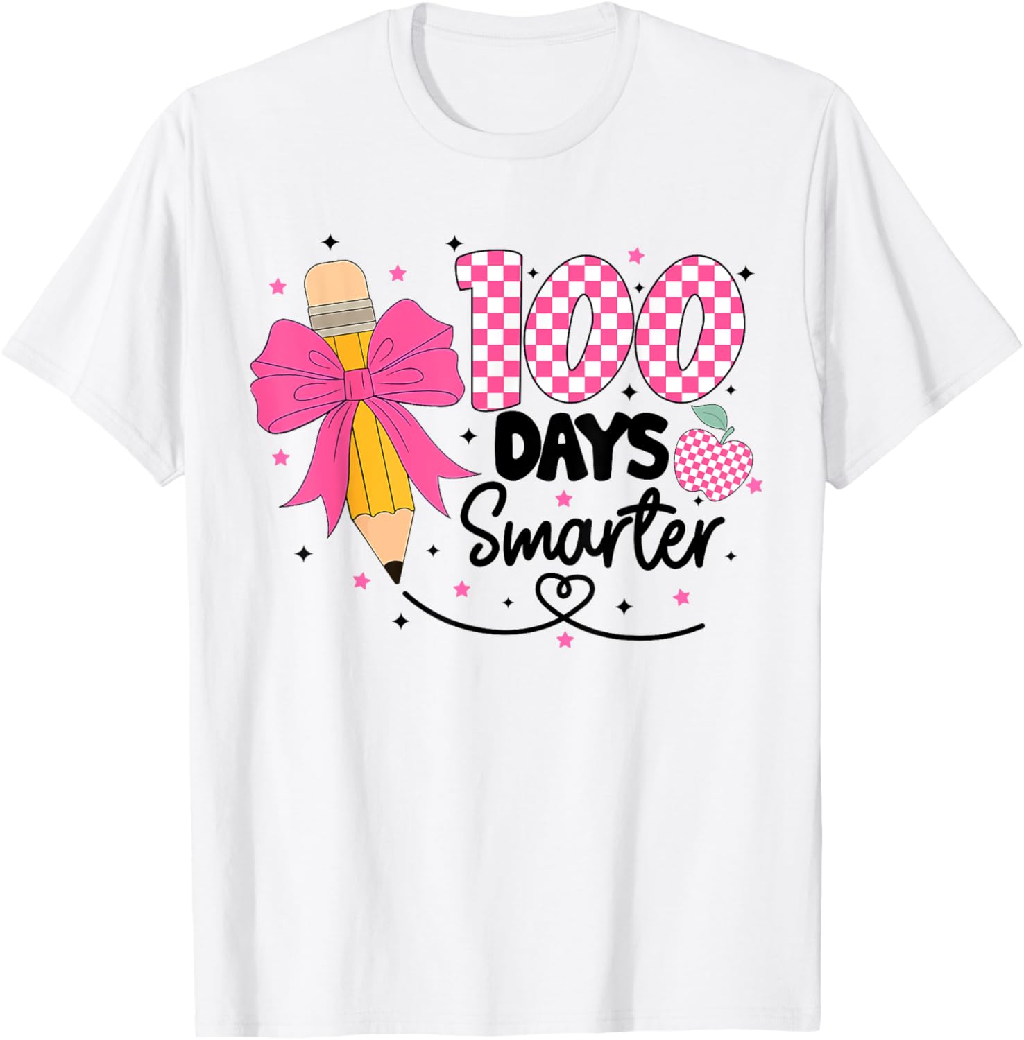100 Days Smarter Toddlers Girls School 100th Day T-Shirt Fun Design - 1