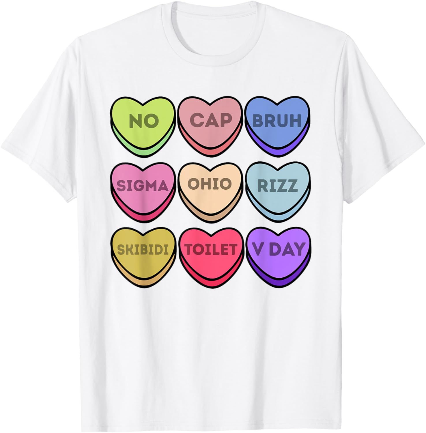 Rizz Valentines Candy Heart T-Shirt for Boys Fun Sigma Style No Cap - 9