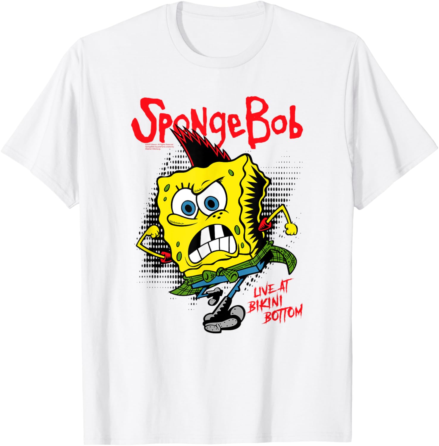 SpongeBob SquarePants Punk Rock Mosh Pit T-Shirt for Fun Style - 3