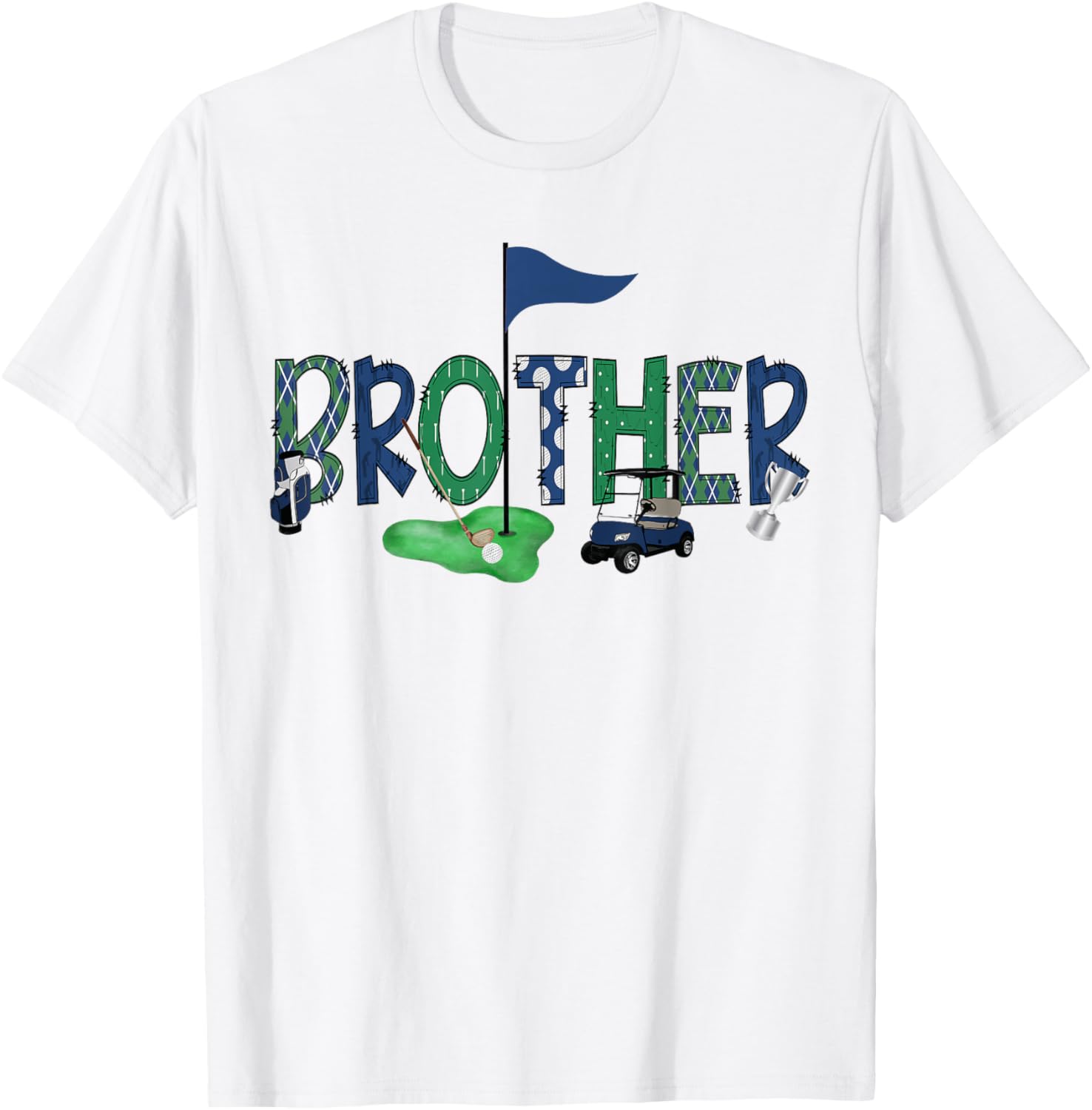Brother of the Birthday Boy Golf T-Shirt for Hole in One Celebrations - 1