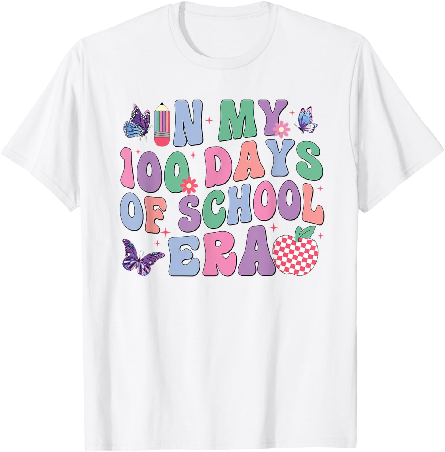 Groovy 100th Day of School Kids T-Shirt for Fun School Celebrations - 10