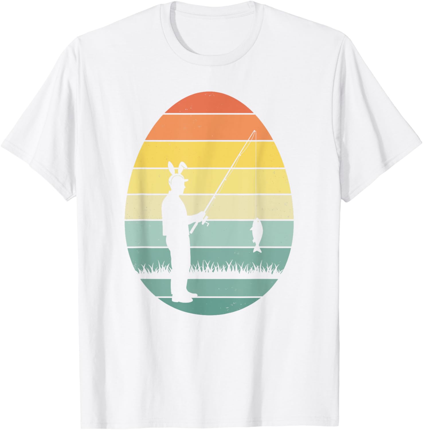Retro Fishing Easter Egg T-Shirt for Men and Women - Perfect for Easter Fun - 14