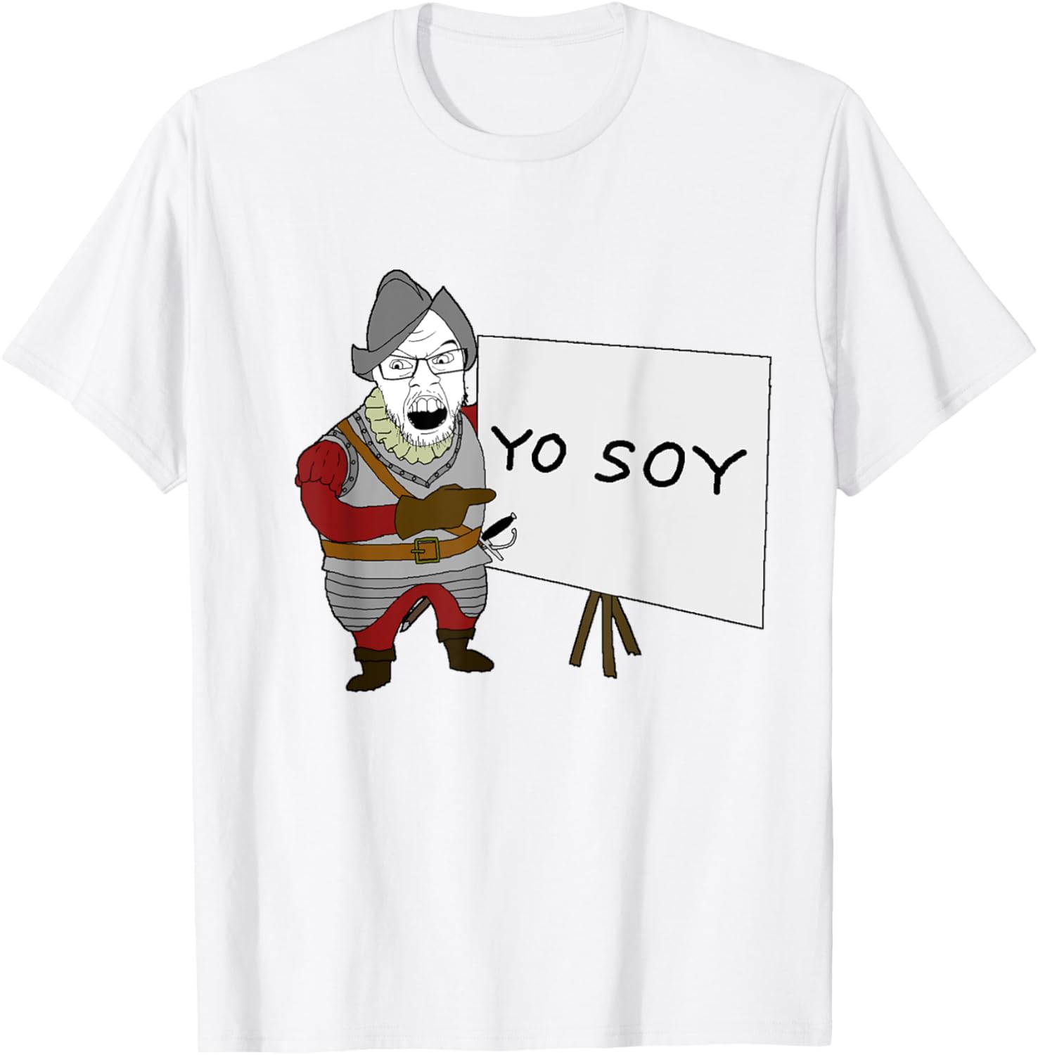 Soyjak Conquistador Wojak Soyboy T-Shirt for Spanish Teachers - 4