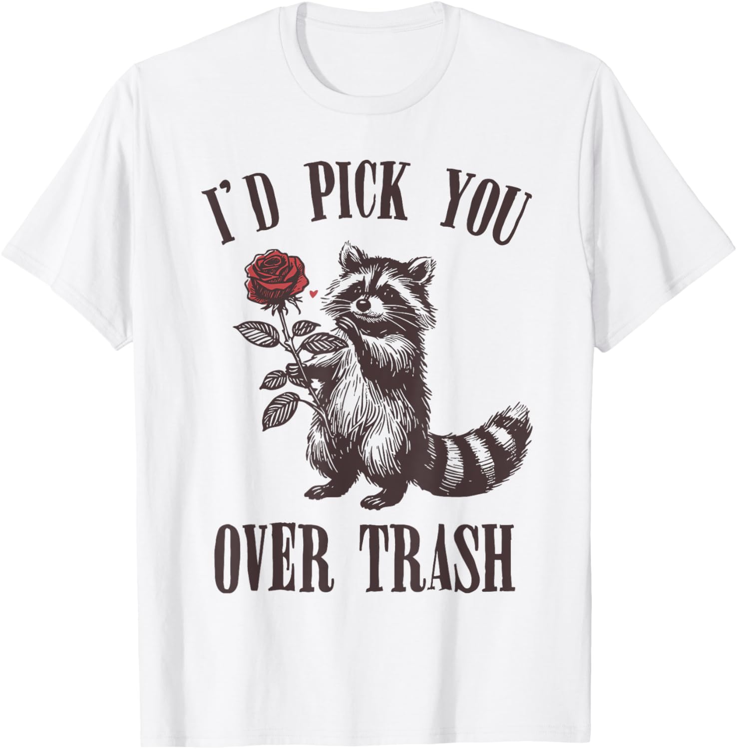 Funny Opossum Raccoon Sarcastic Rose T-Shirt Perfect for Animal Lovers - 7