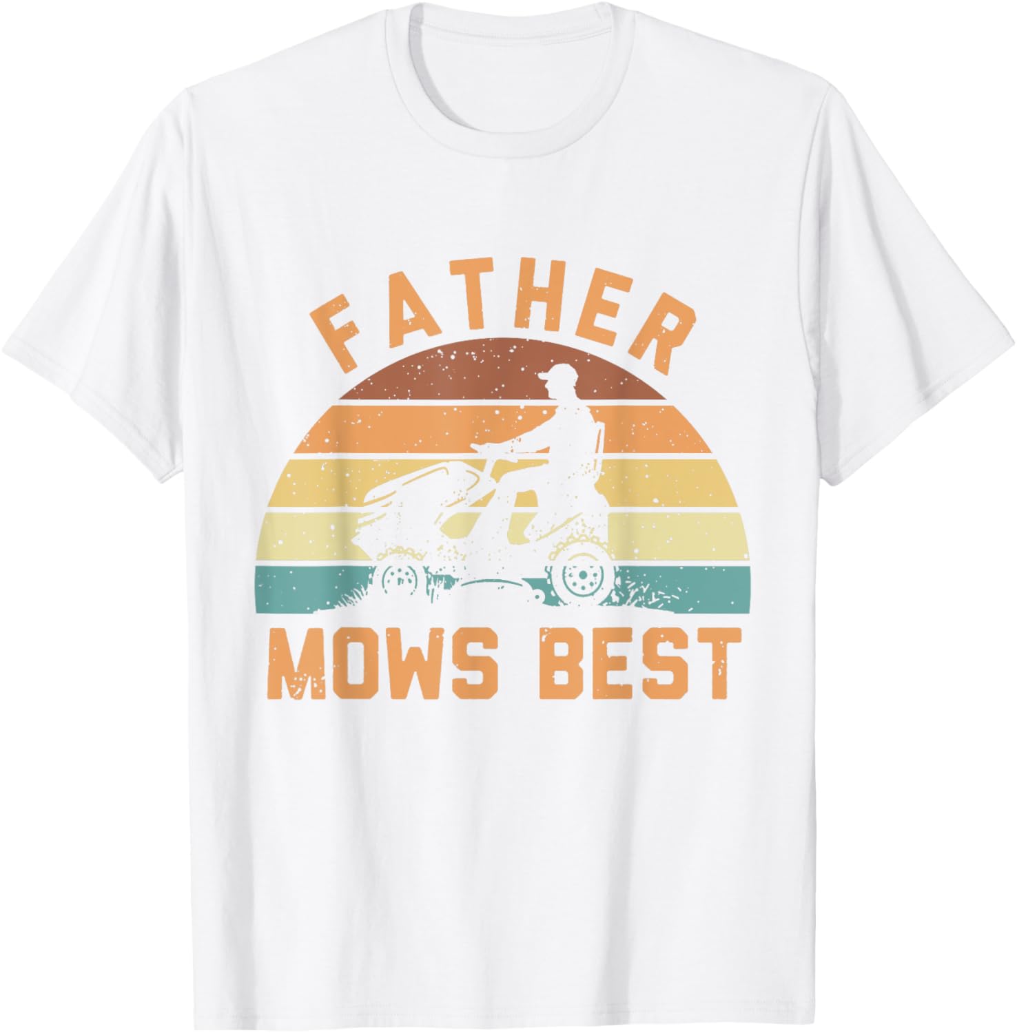 Father Mows Best Funny Retro Dad T-Shirt for Mowing Enthusiasts - 14