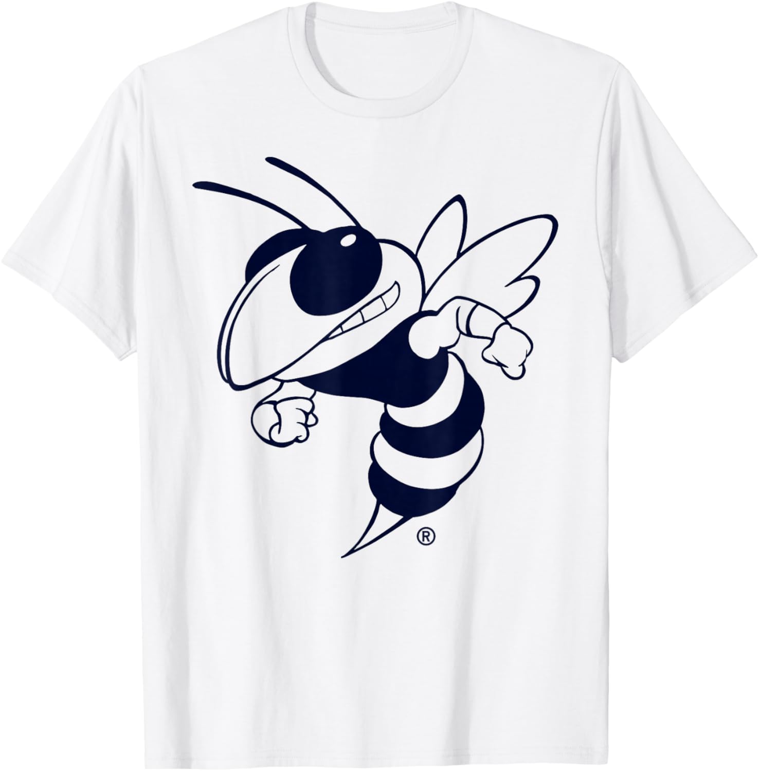 Georgia Tech Yellow Jackets White Two Tone T-Shirt for Fans and Fashion - 1