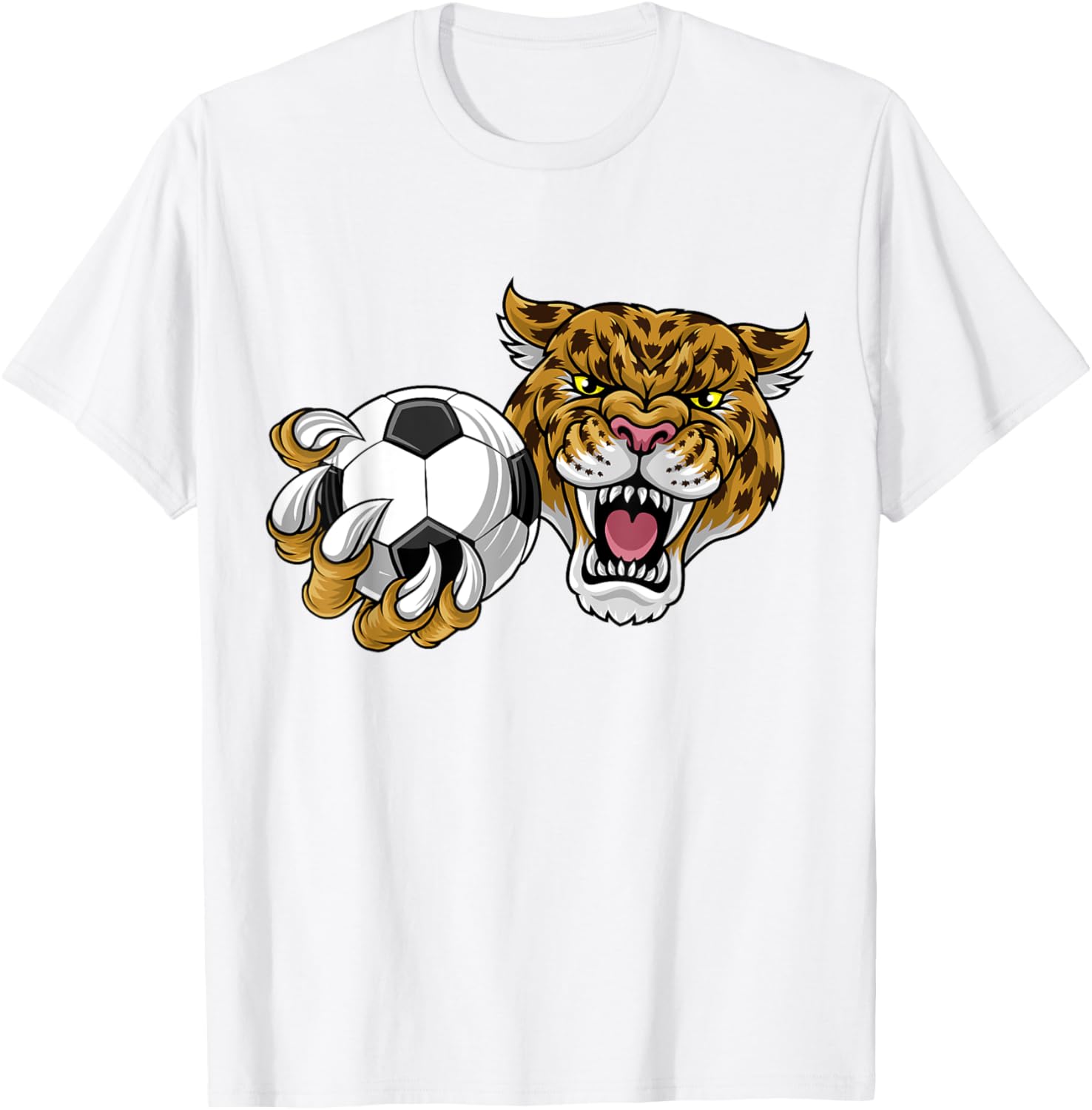 Jaguar Leopard Cheetah Soccer Ball Cartoon Character T-Shirt for Kids - 24