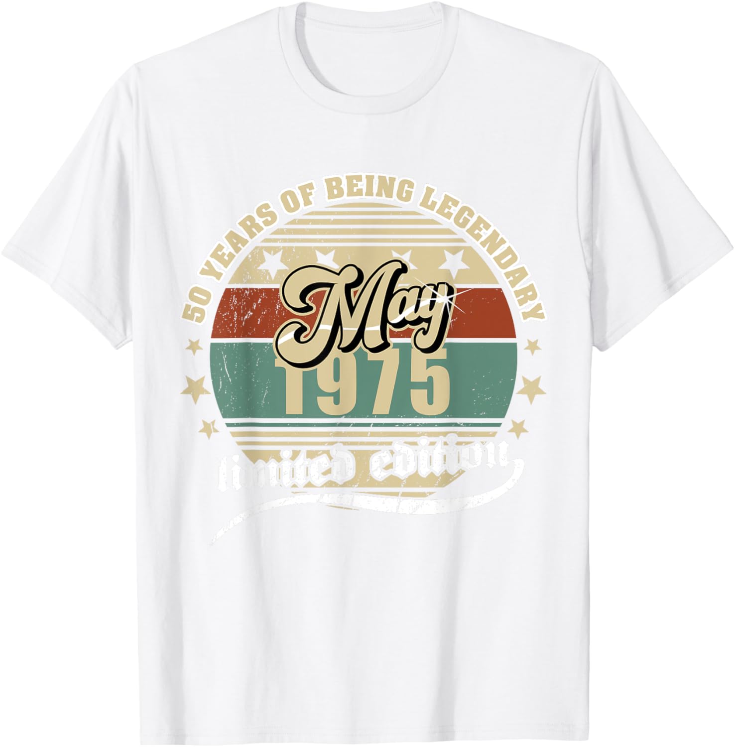 Vintage 50th Birthday May 1975 T-Shirt for Legendary Celebration - 9