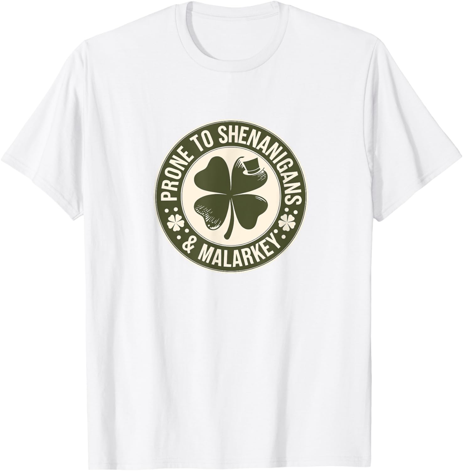 Prone to Shenanigans St Patrick's Day Clover T-Shirt for Fun Celebrations - 17