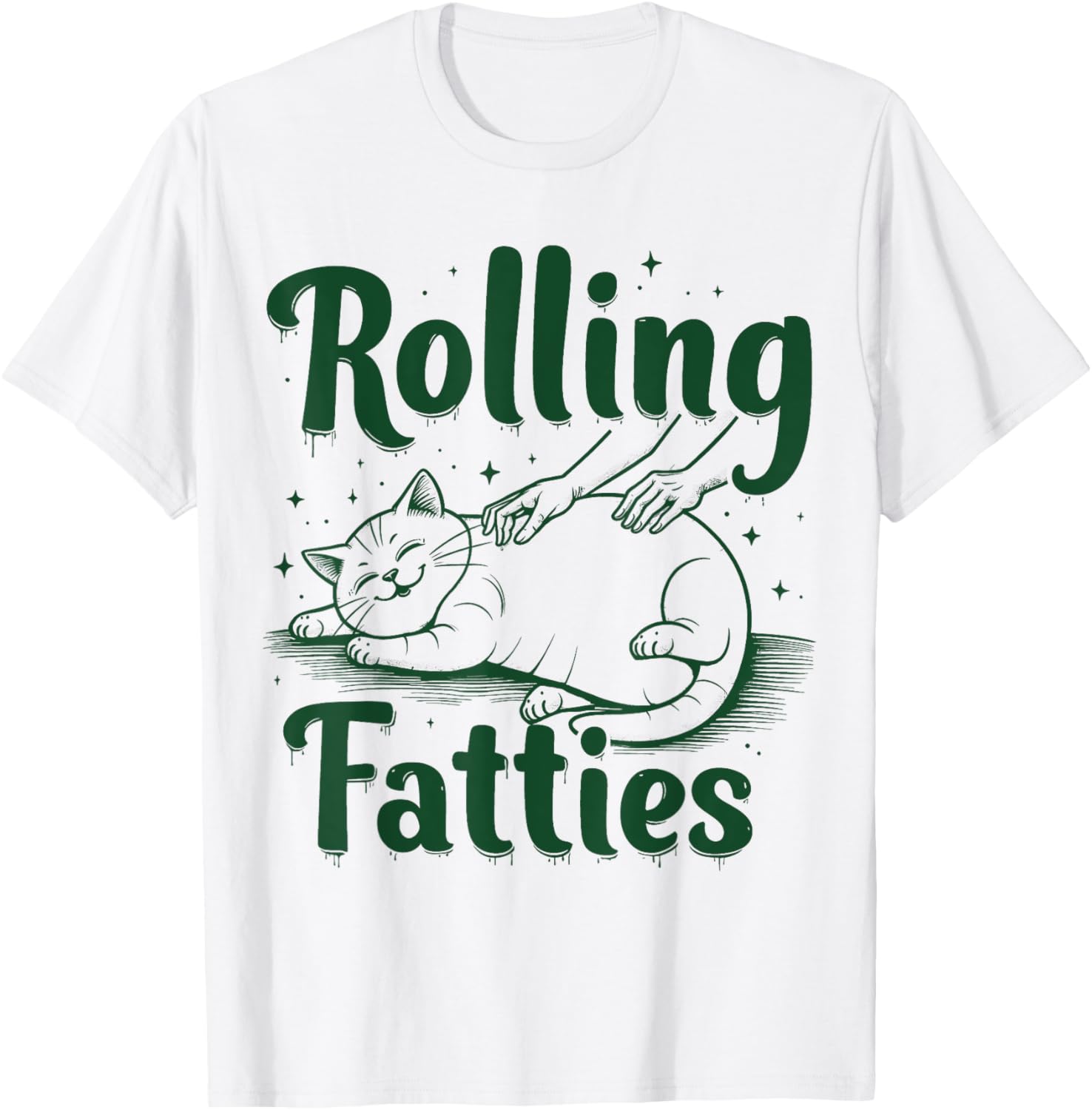 Funny Rolling Fatties Cat T-Shirt for Cat Moms and Dads - Cute Gift Idea - 6
