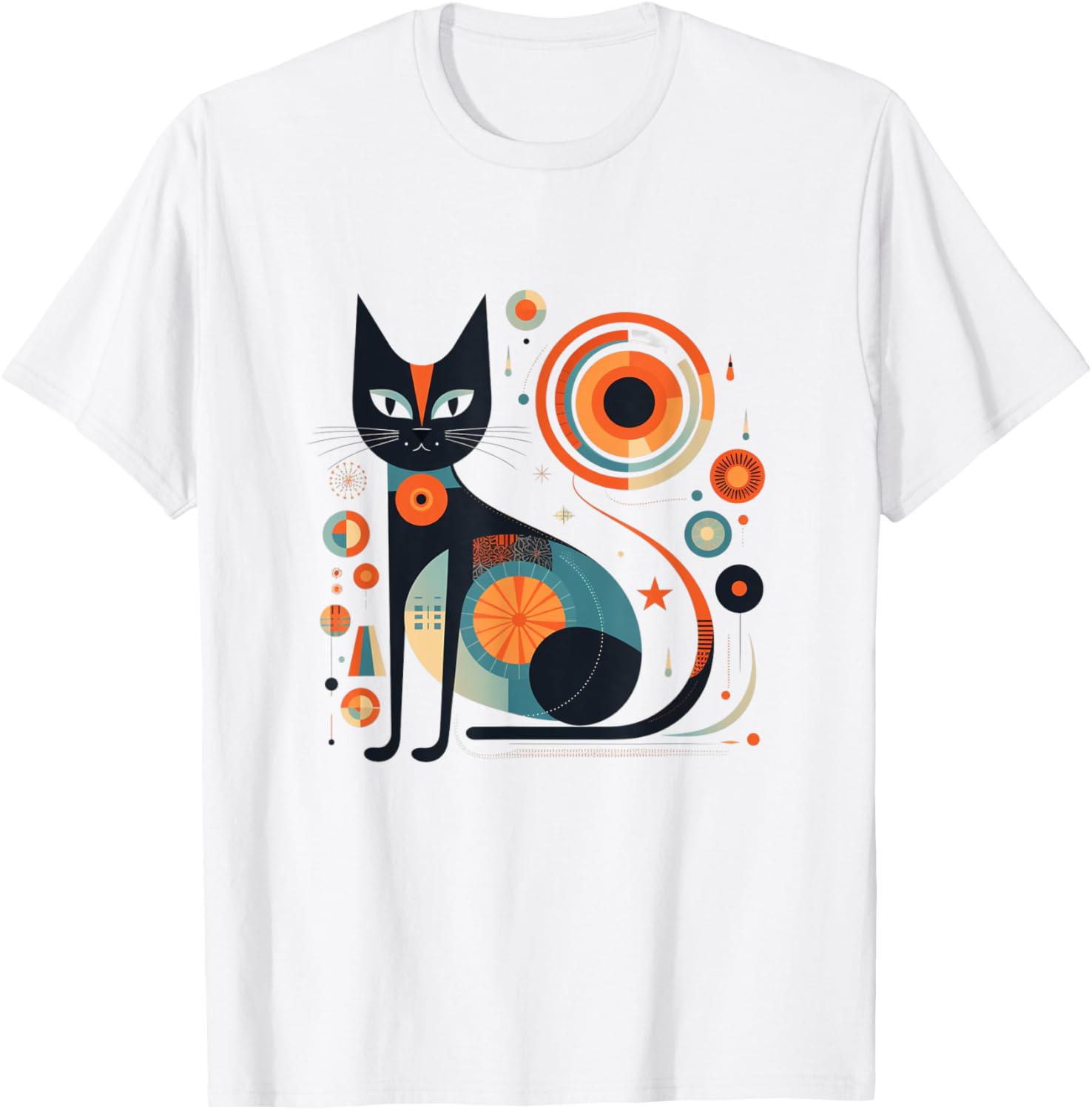 Vintage Retro Atomic Cat T-Shirt for Men, Women, and Kids - 16