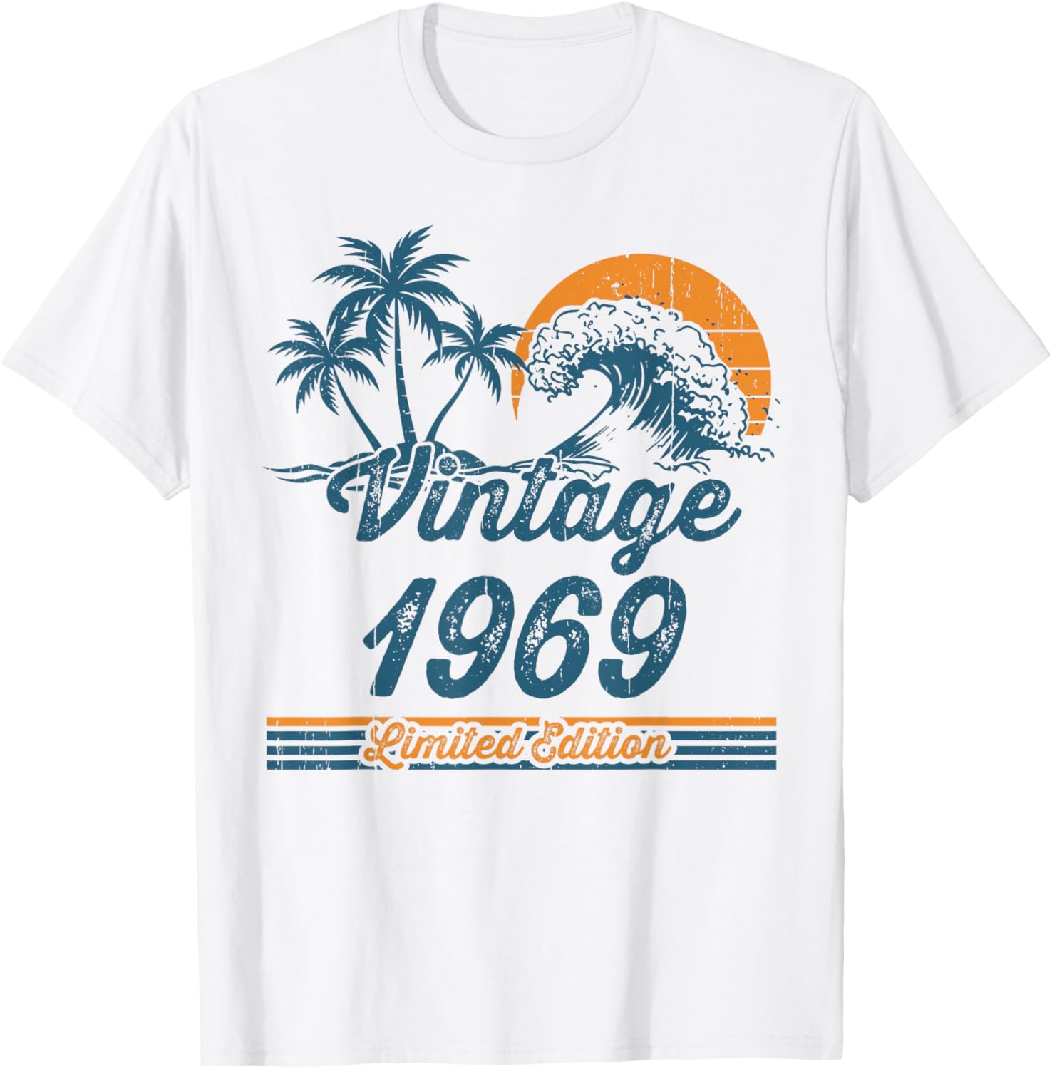 Vintage 1969 Retro Sunset T-Shirt for 56th Birthday Celebration - 1