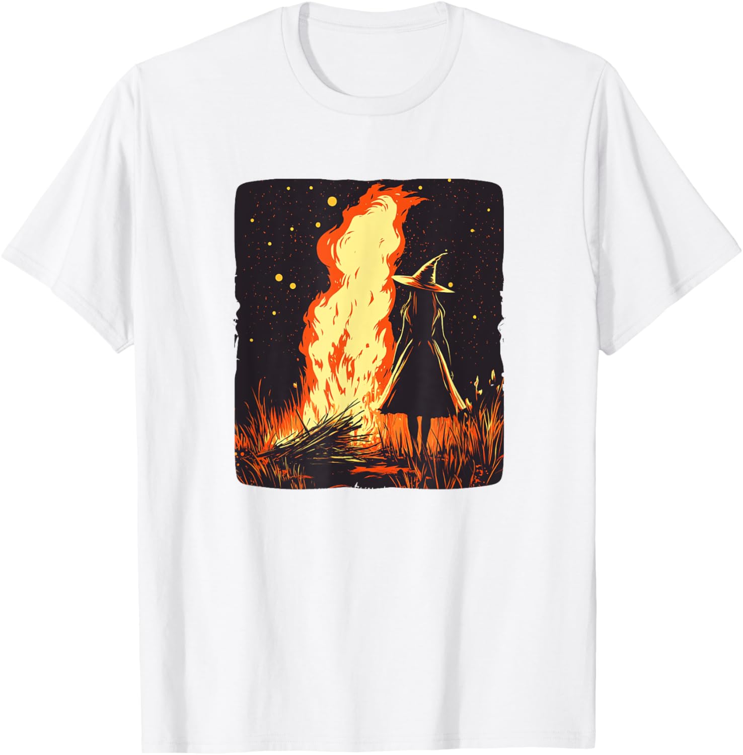 Spellbinding Witch and Bonfire Magic T-Shirt for Enchanting Nights - 18