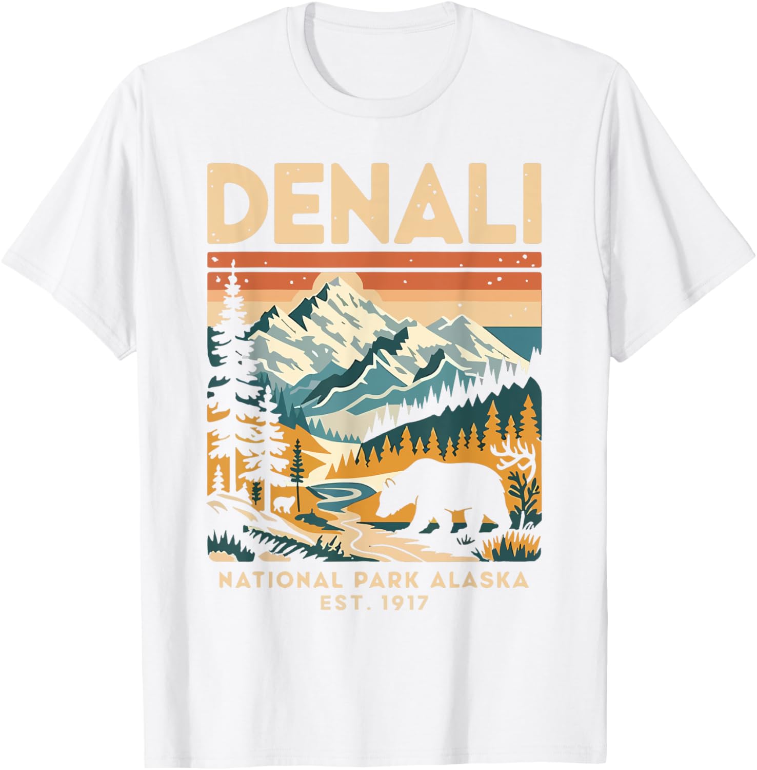 Vintage Denali National Park T-Shirt for All Ages - Men's, Women's, Kids' Apparel - 1