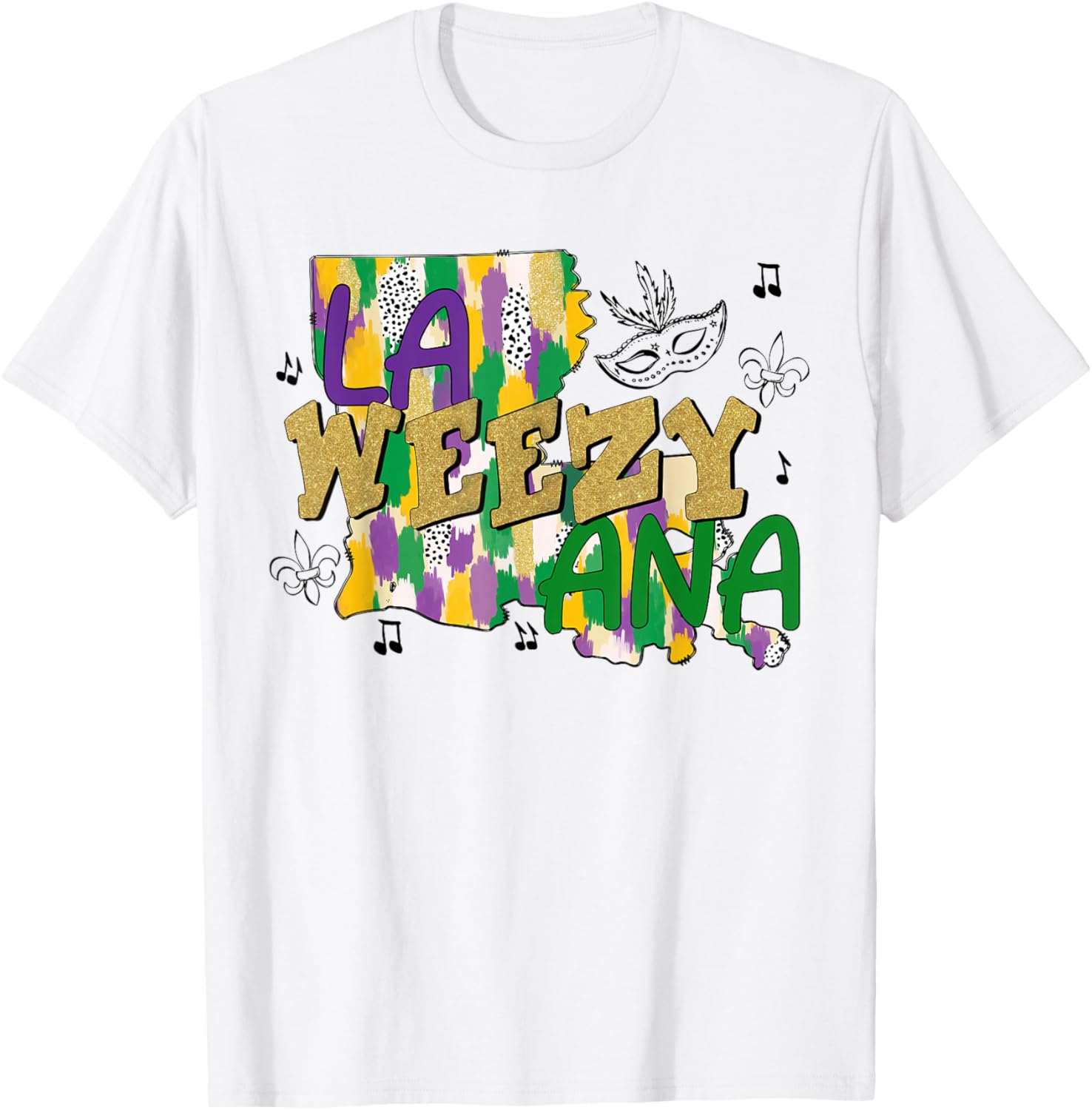 Retro Mardi Gras T-Shirt Louisiana New Orleans Ana Happy Design - 1