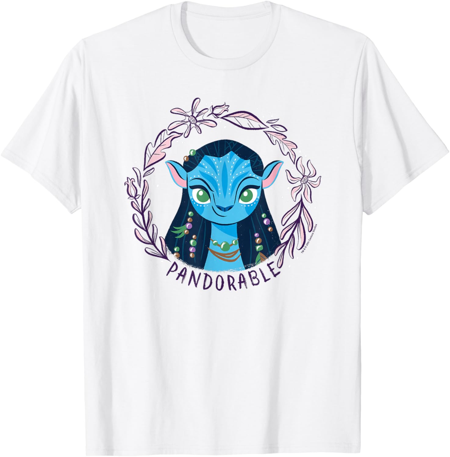 Neytiri Floral Big Chest Portrait T-Shirt - Avatar Pandorable Style - 4