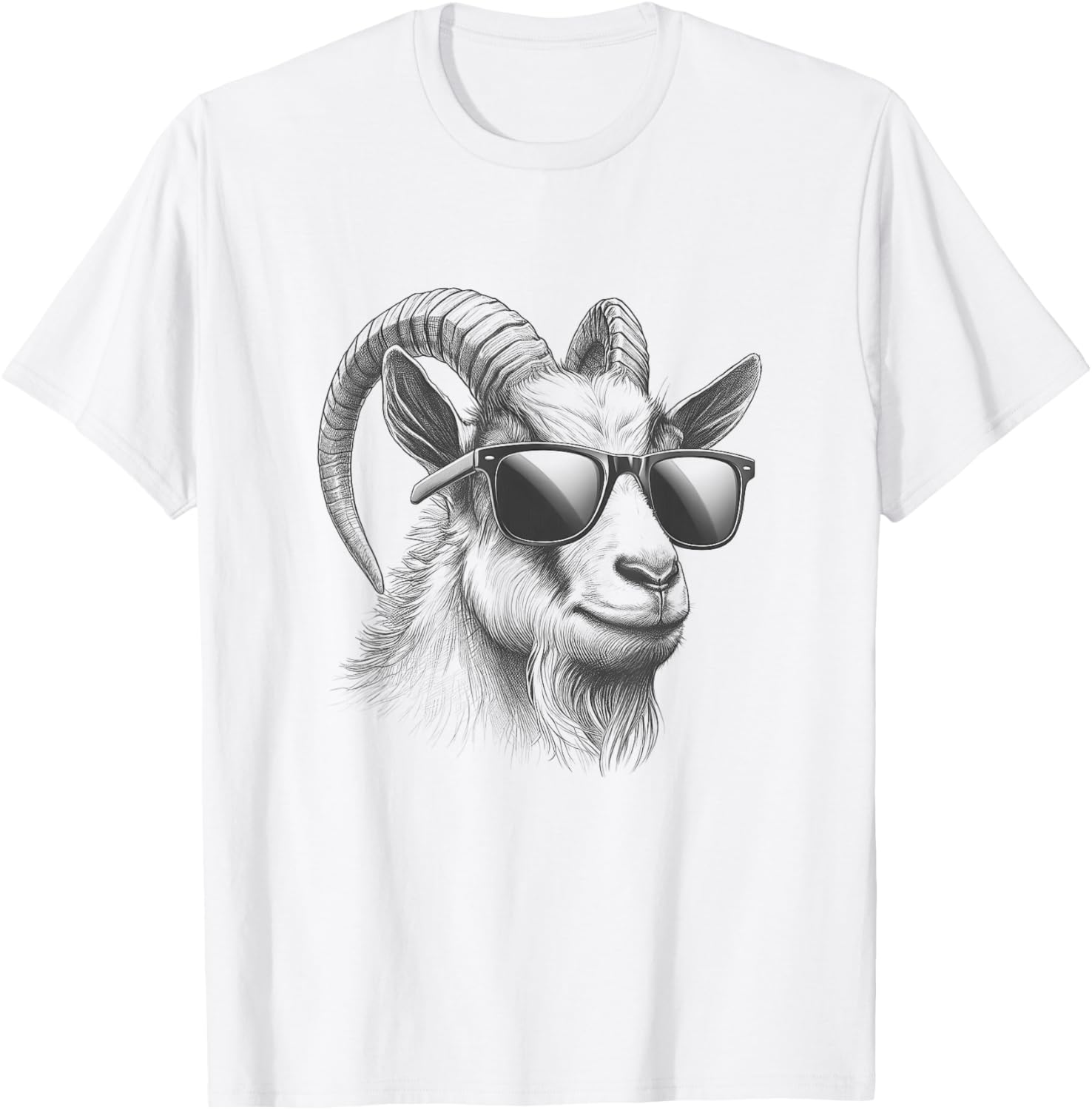 Cool Goat Sunglasses T-Shirt for Adults and Kids - Fun Casual Wear - 7