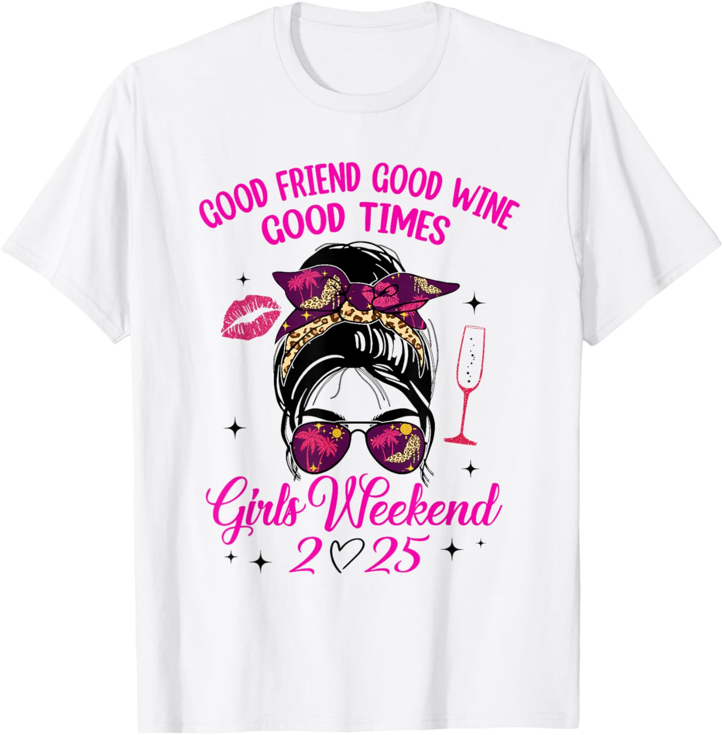 Girls Weekend 2025 Wine Vacay T-Shirt for Best Friends Trip Fun - 13