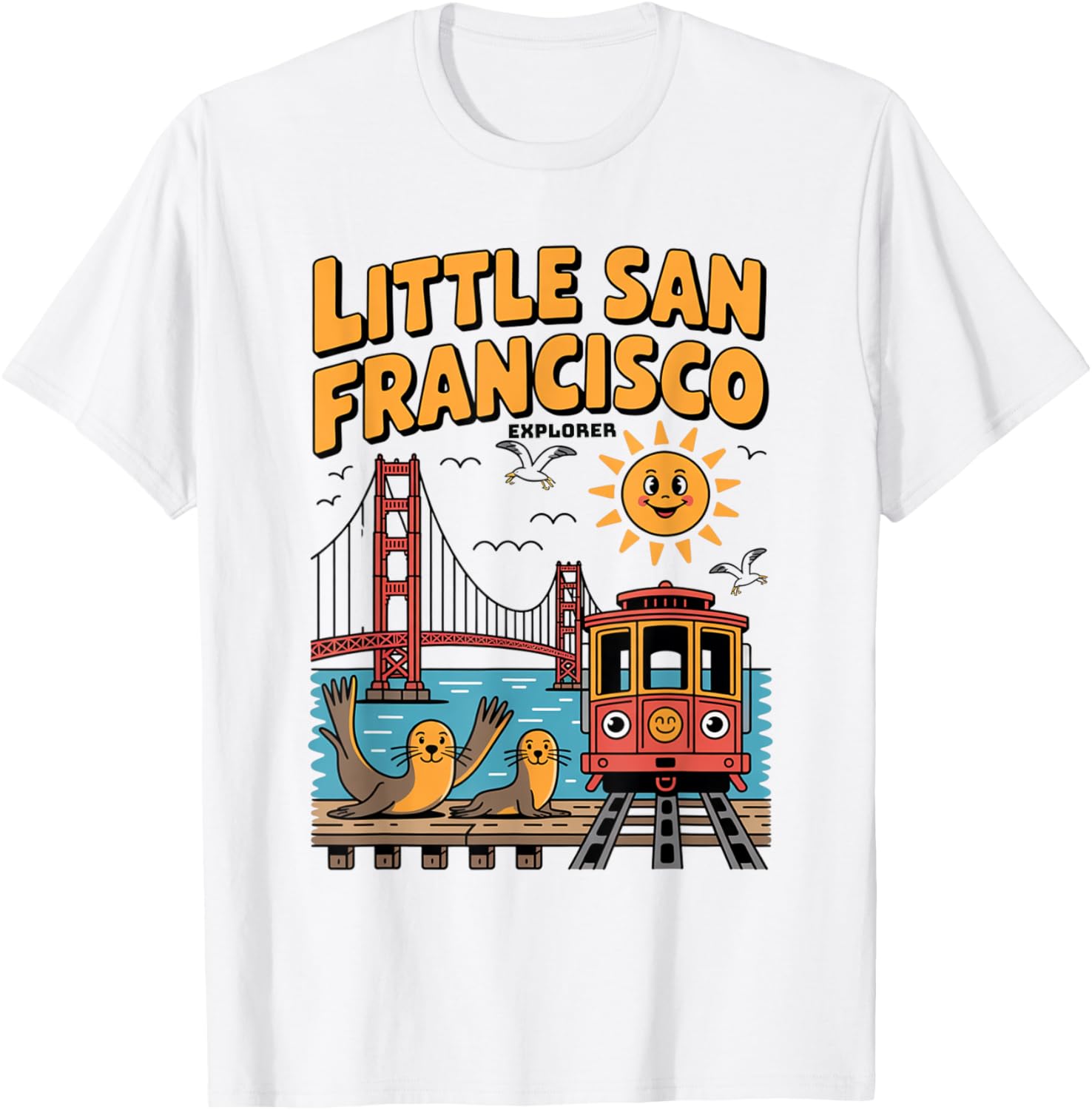 Little San Francisco Explorer T-Shirt Cute City Travel Souvenir Gift - 1