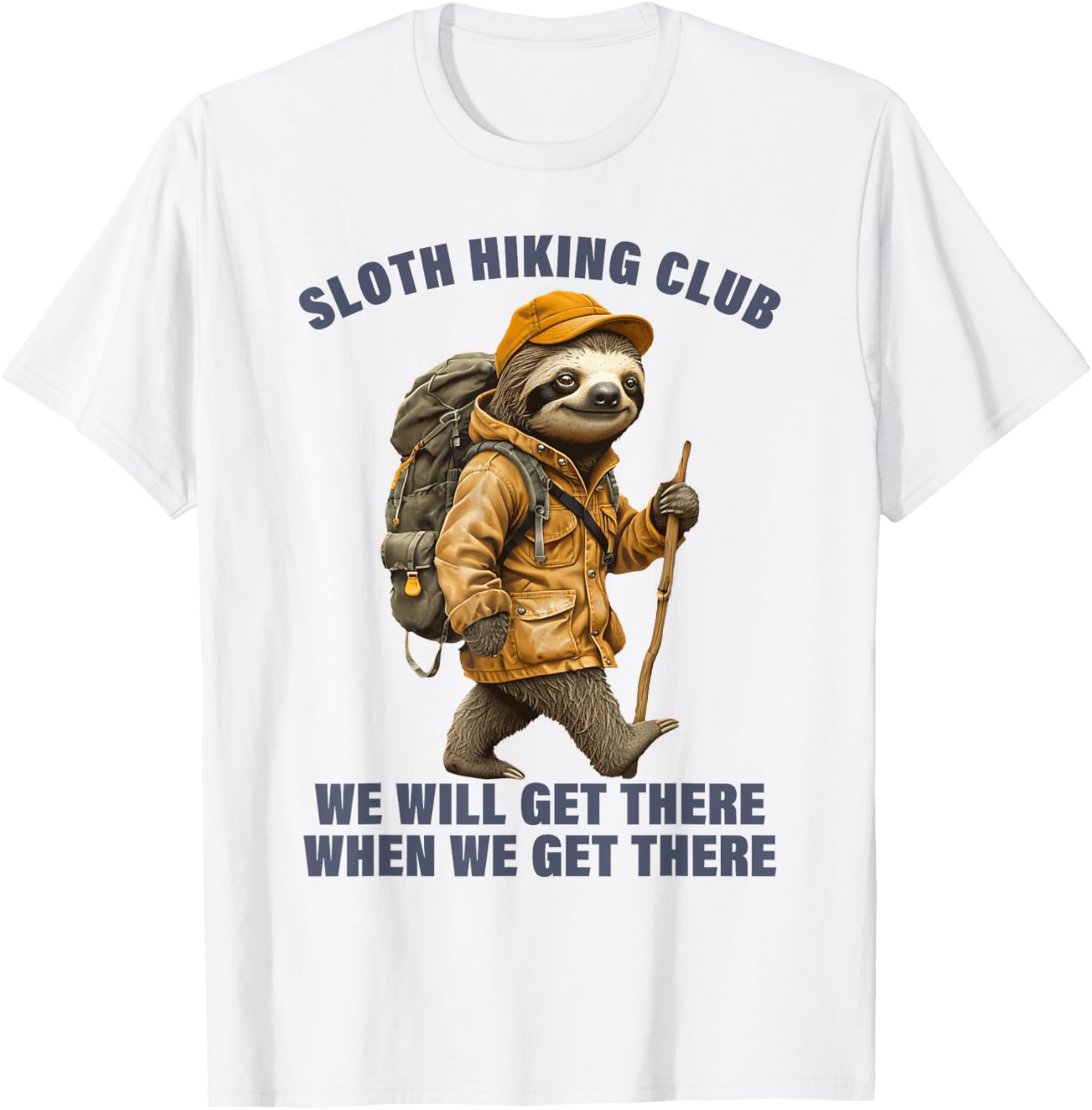 Sloth Hiking Team T-Shirt for Men and Women - Fun Outdoor Apparel - 1
