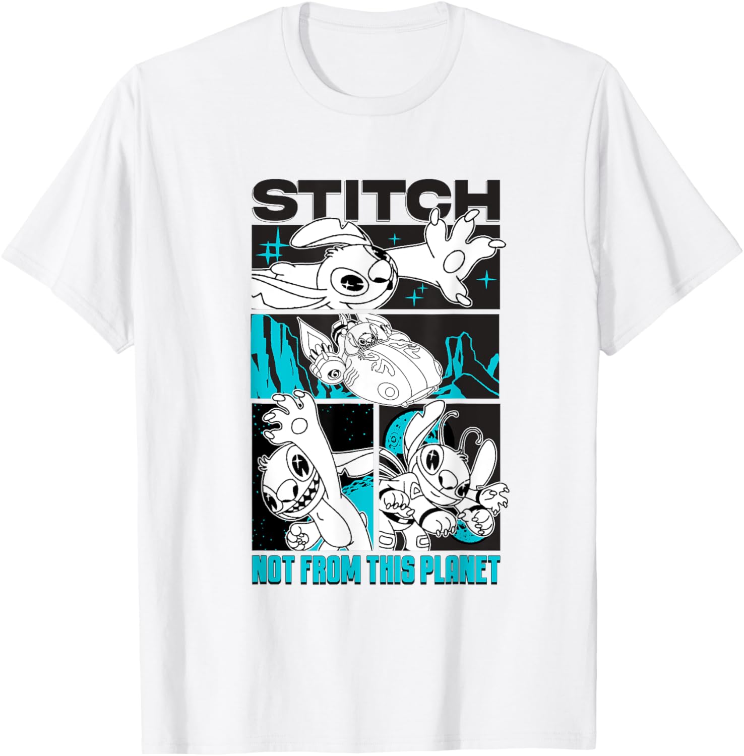 Disney Lilo and Stitch Not from This Planet Neon T-Shirt for Fun Fans - 7