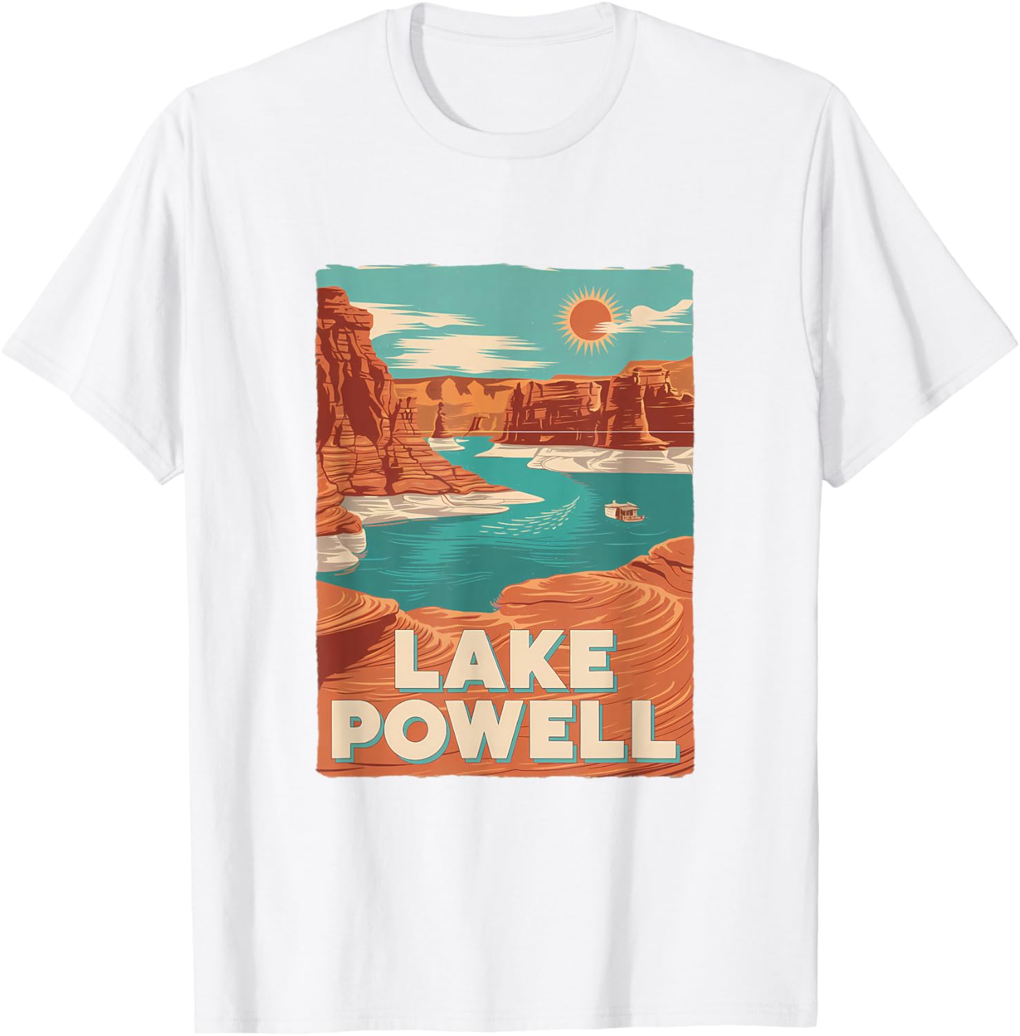 Lake Powell Vintage Canyon Sun Adventure T-Shirt for Outdoor Lovers - 2