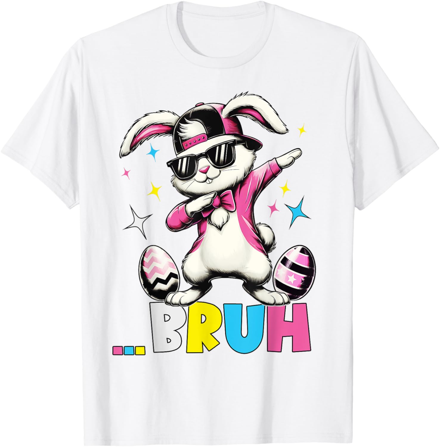 Cool Dabbing Bunny Sunglasses Easter T-Shirt for Kids and Teens - 28