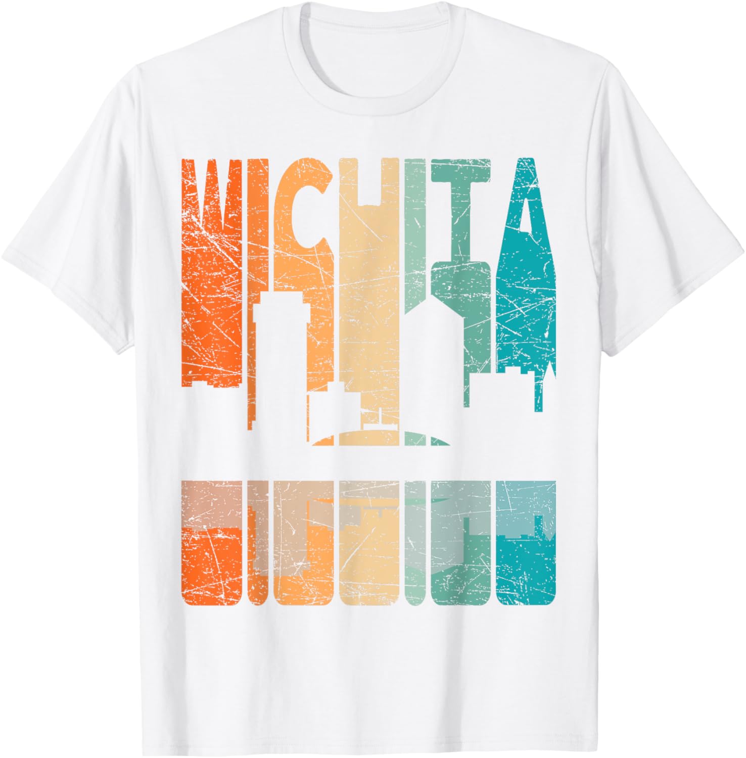Wichita Vintage Retro T-Shirt Kansas Style for Comfortable Casual Wear - 13