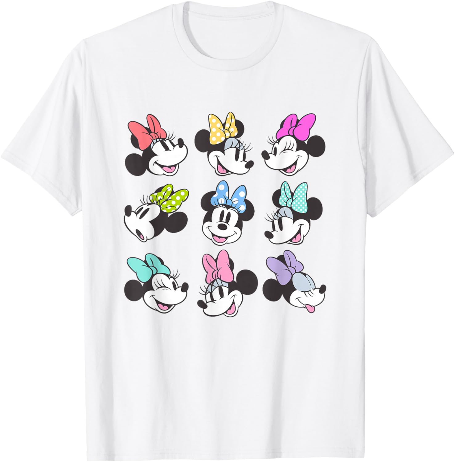 Disney Mickey and Friends Minnie Mouse Grid Poses Cute T-Shirt for Fans - 1