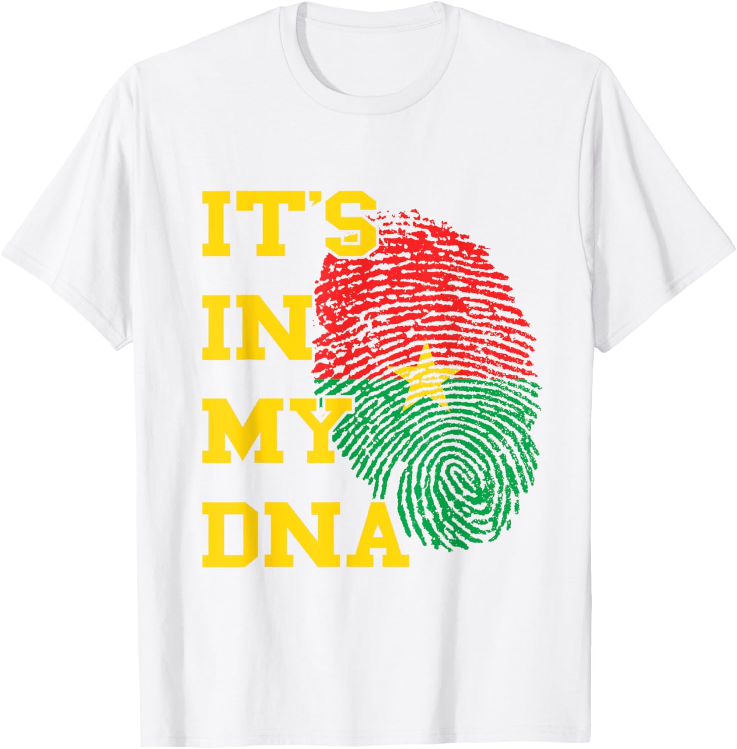 Burkina Faso It's In My DNA Flag Thumbmark T-Shirt for Proud Fans - 19