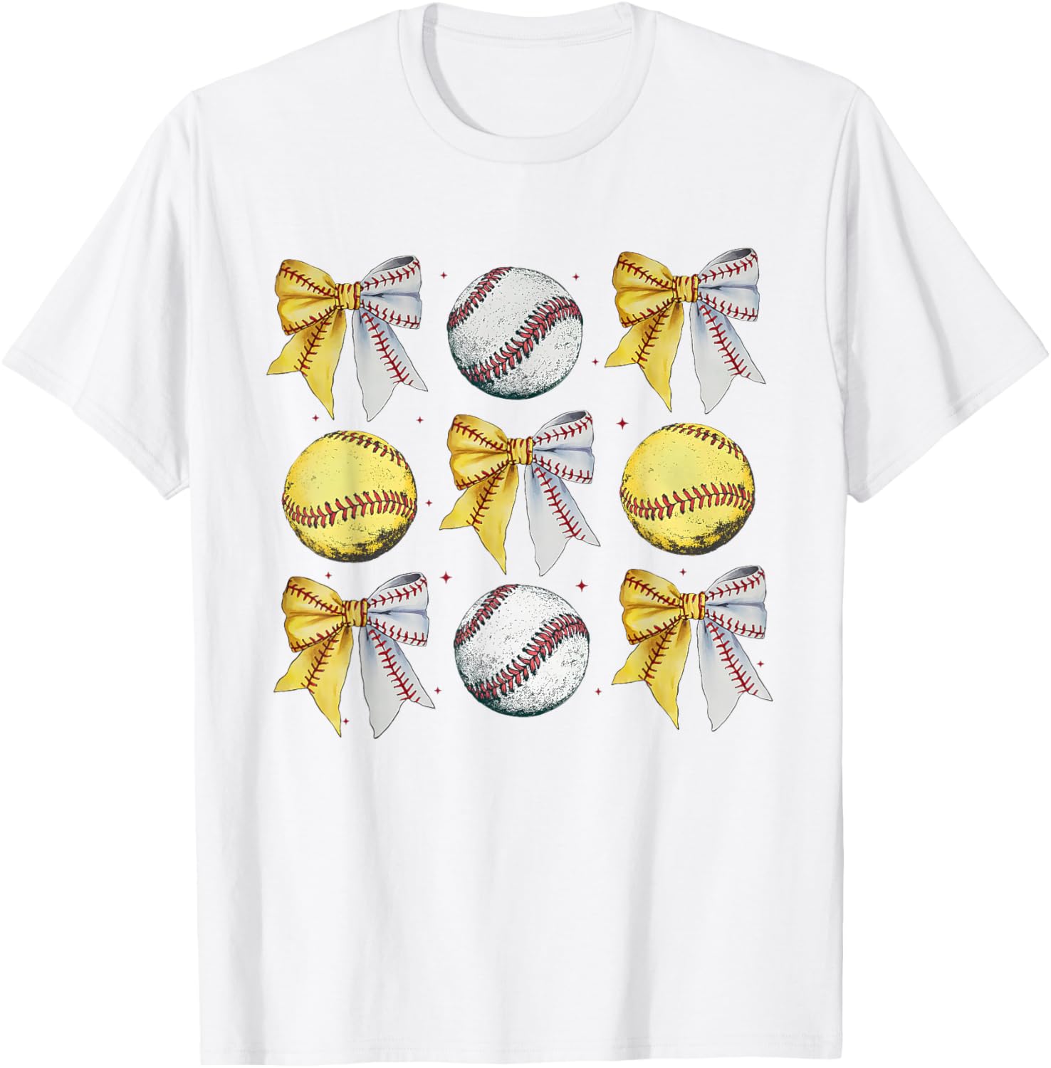 Coquette Bow Baseball Softball Game Day Mom T-Shirt for Women - 26