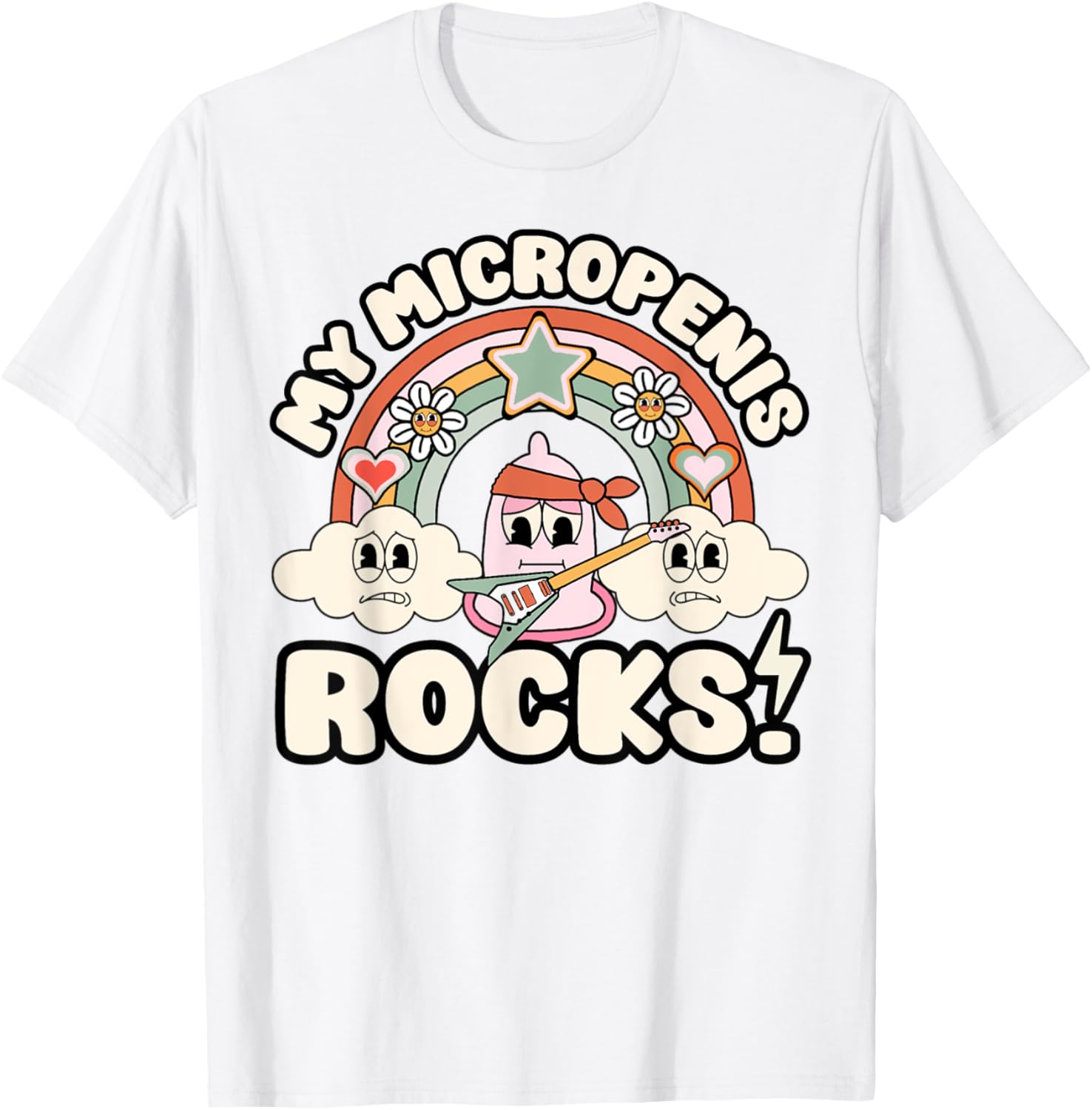 Funny Retro Micropenis Rocks T-Shirt for Adult Humor Lovers - 6