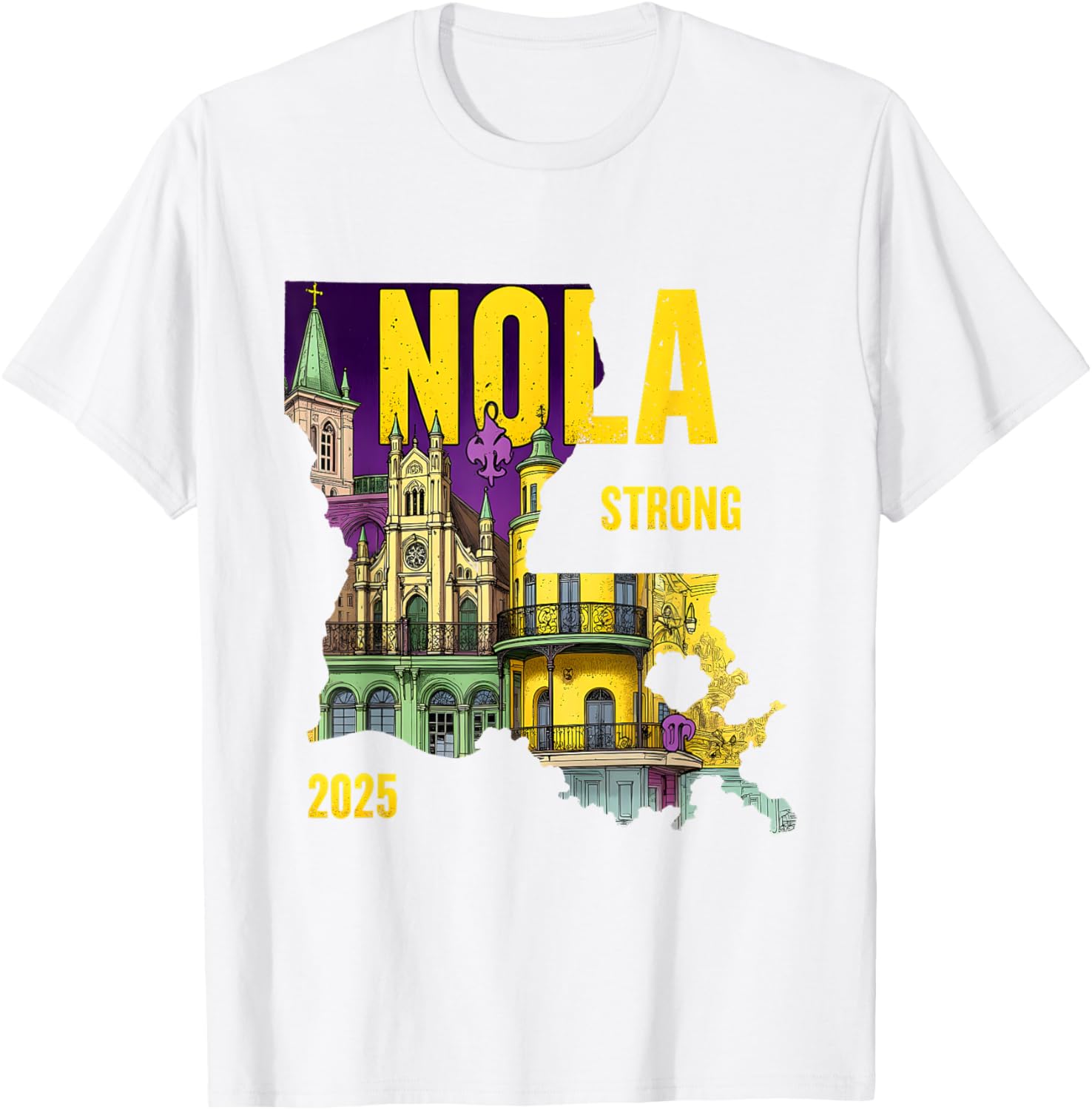 New Orleans Traveling Lovers Costume T-Shirt We Stand NOLA Strong - 15
