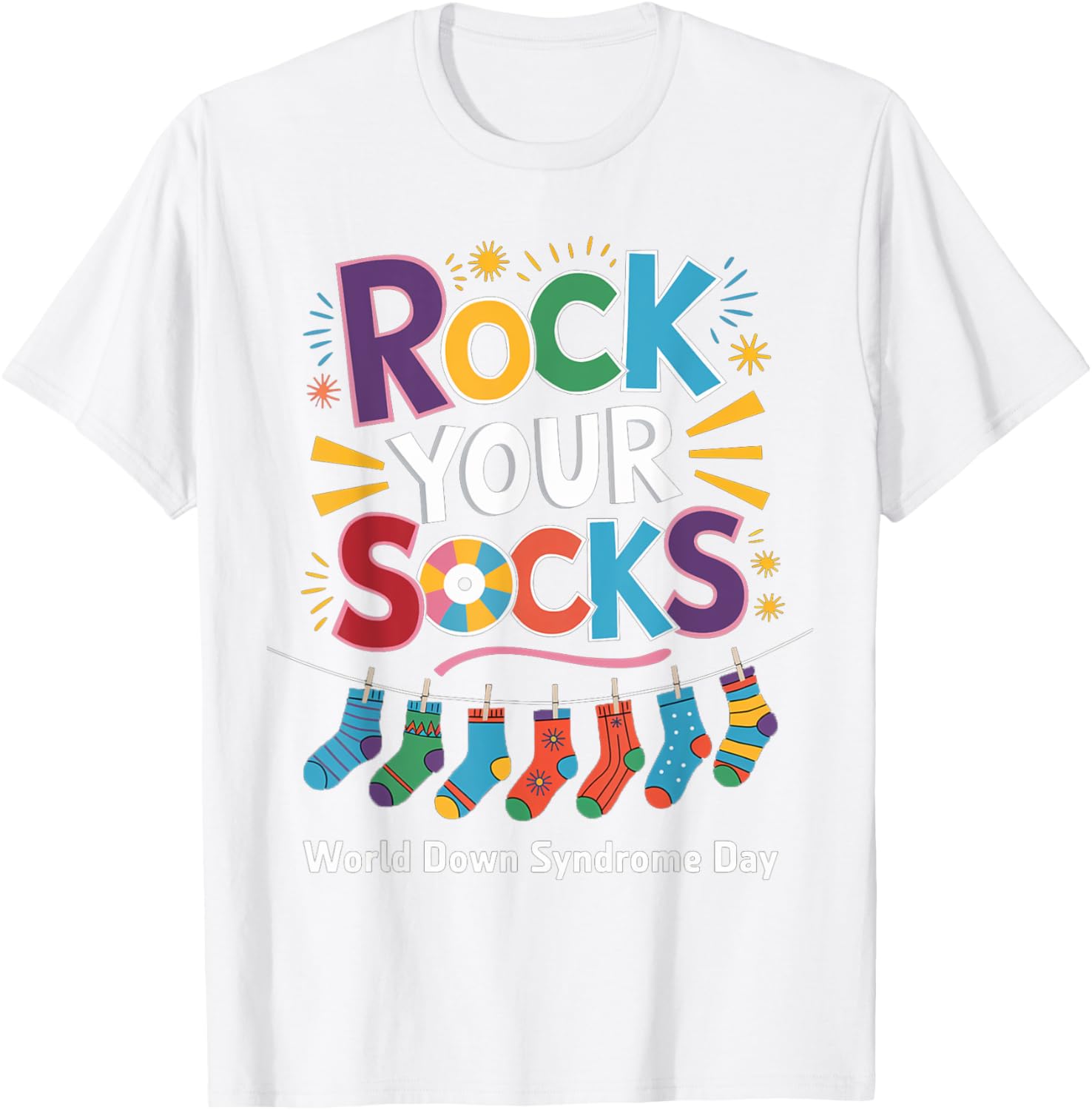 Rock Your Socks Kids T-Shirt for World Down Syndrome Awareness Day - 19