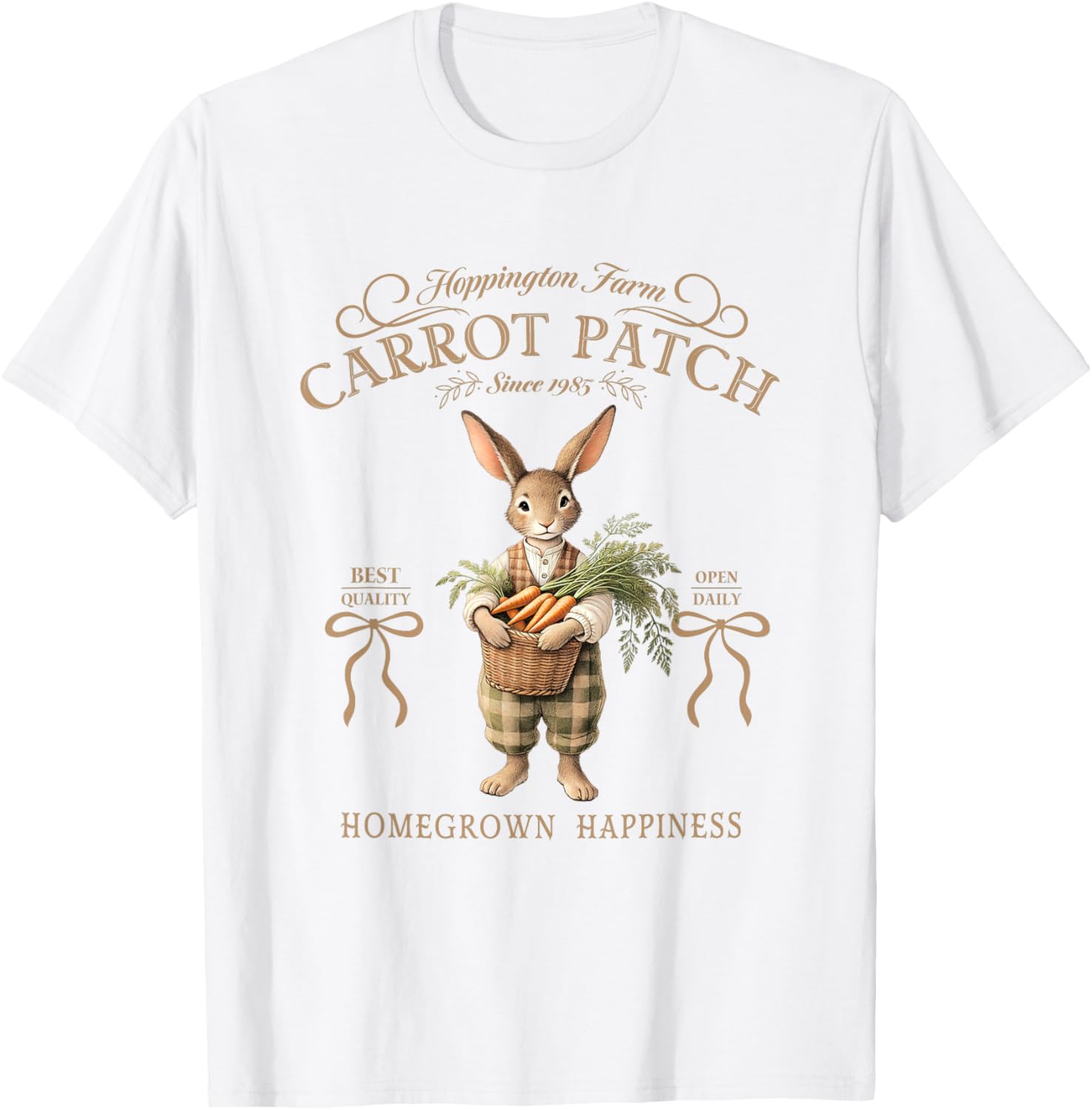 Hoppington Farm Carrot Patch Happy T-Shirt for Garden Lovers - 24