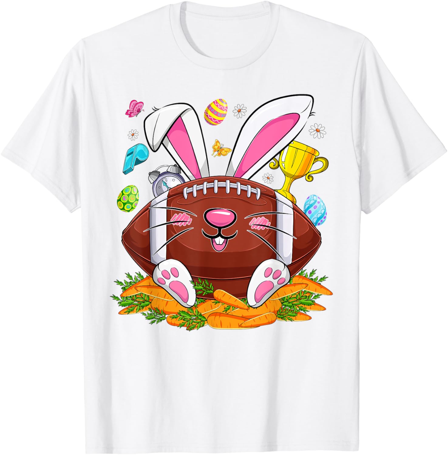 Funny Bunny Face Eggs T-Shirt for Men and Boys - Happy Easter Day Apparel - 6