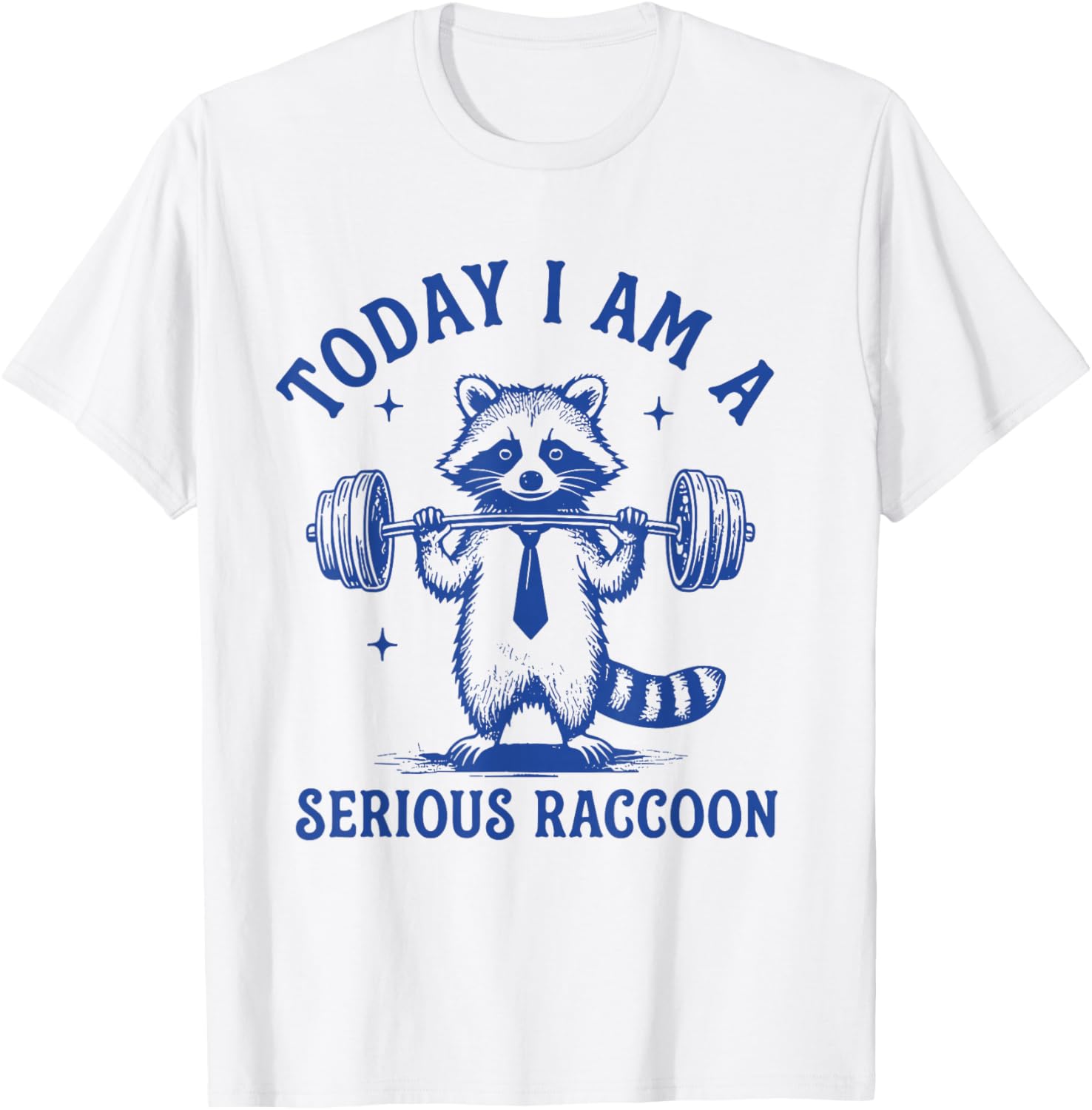 Funny Serious Raccoon Lifting Weights T-Shirt for Animal Lovers - 2