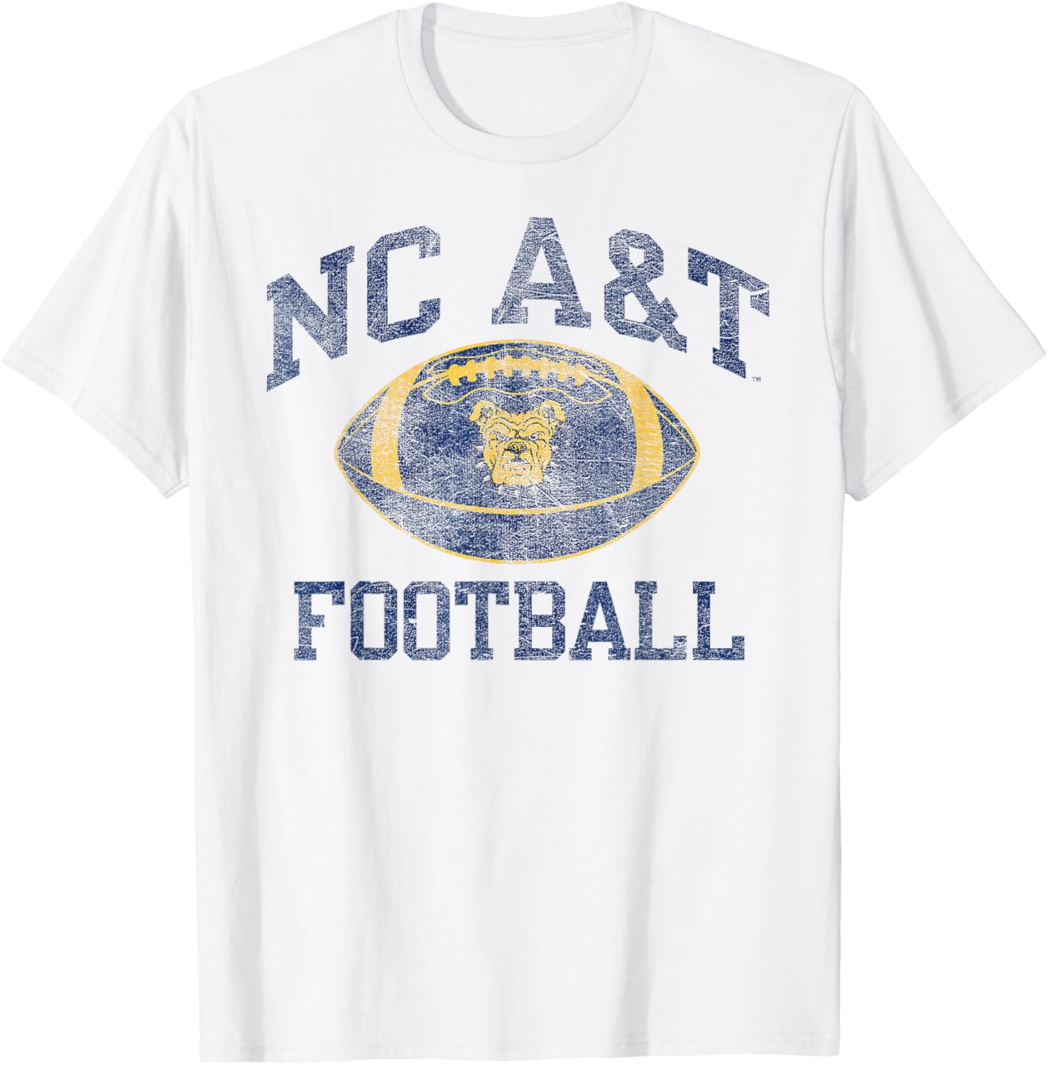 North Carolina A&T Aggies Football White T-Shirt for Sports Fans - 1