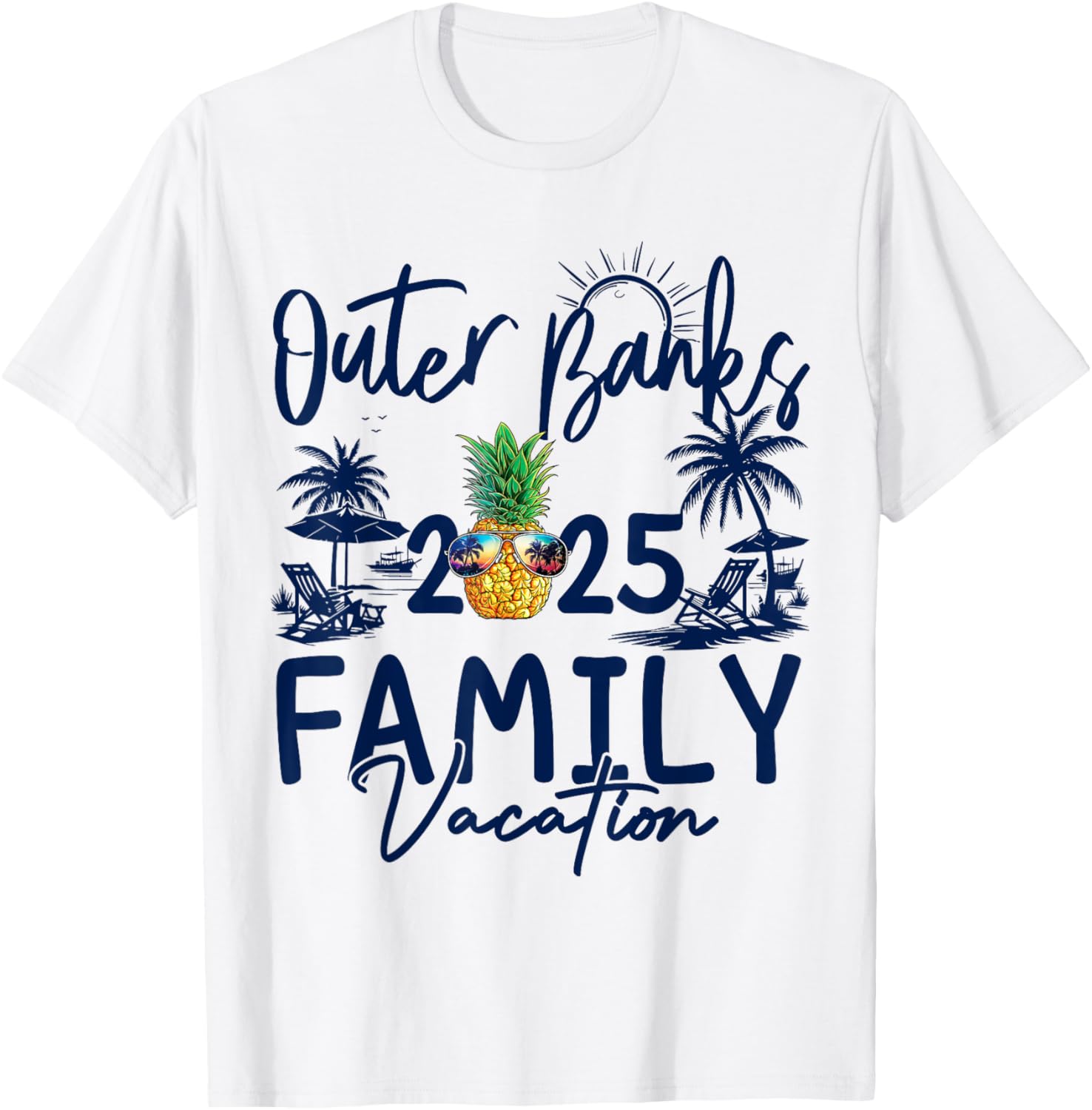 Family Matching Outer Banks 2025 Pineapple Vacation T-Shirt for Fun - 5