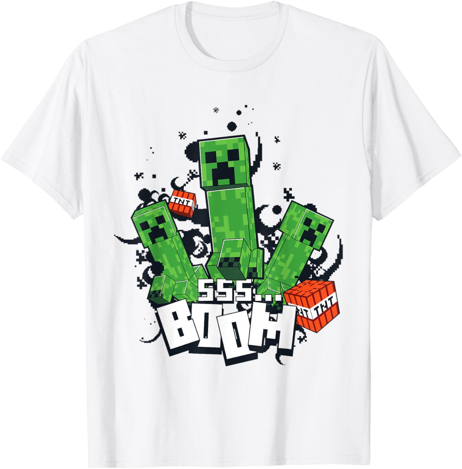 Minecraft Creeper Explosion Boom T-Shirt Fun Gamer Apparel for Everyone - 10