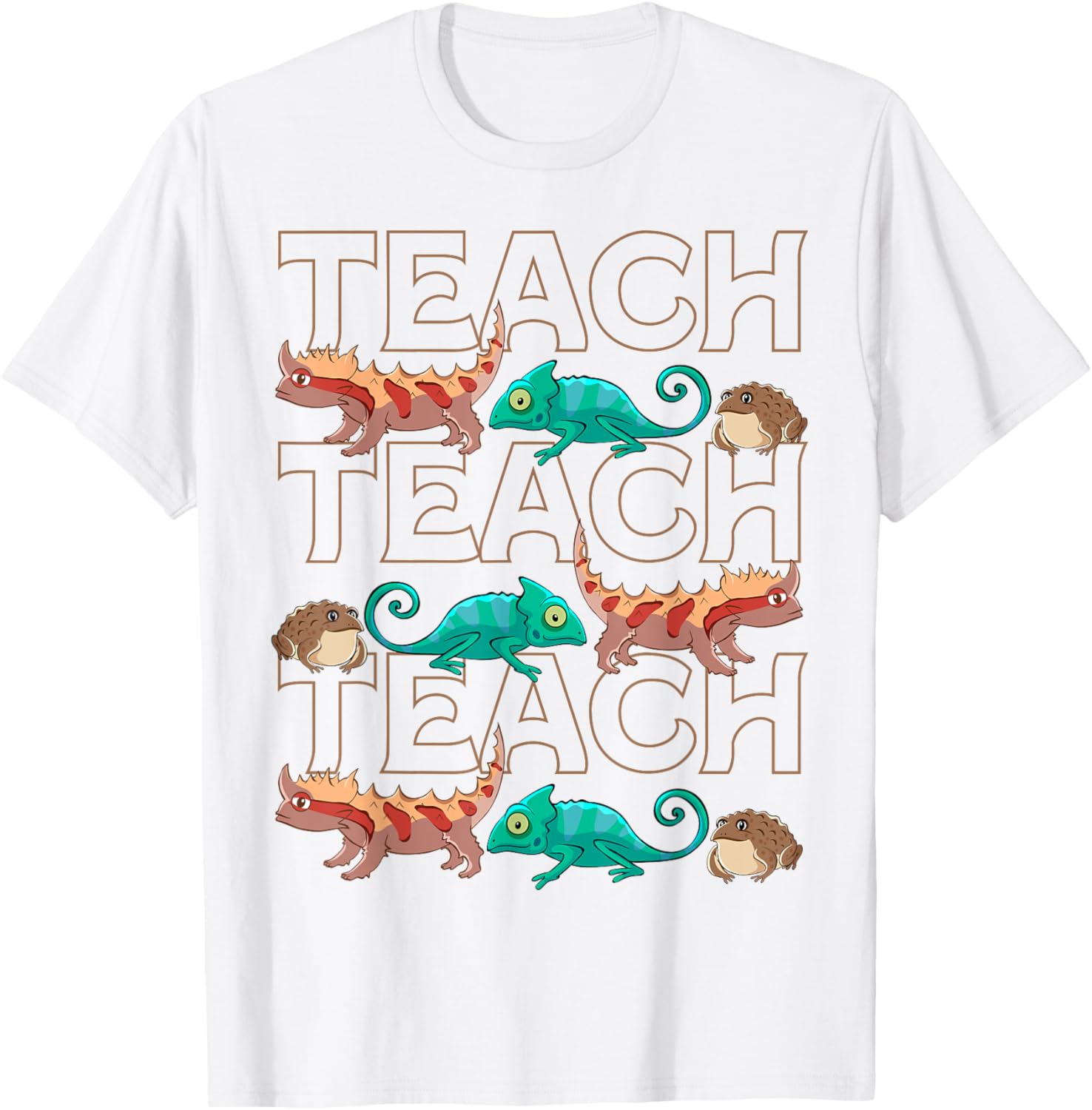 Cute Reptiles Teacher T-Shirt for Animal Lovers and Students - 6