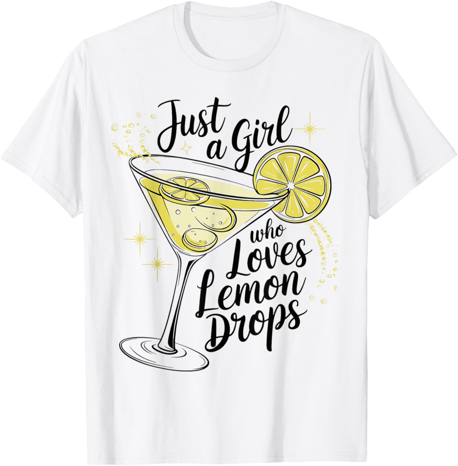 Martini Drinker Lemon Drop Cocktail T-Shirt for Proud Mixology Fans - 2