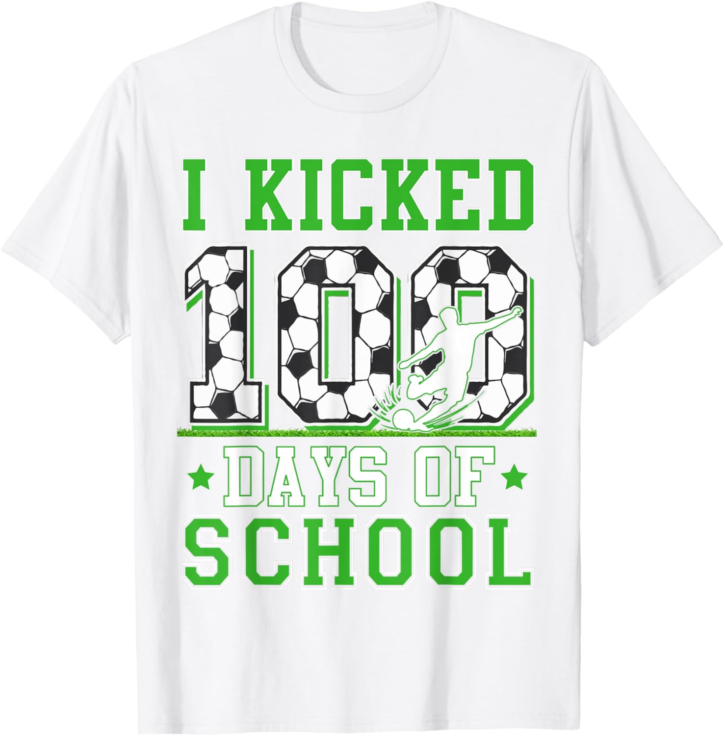 100 Days of School Soccer T-Shirt for Kids - Fun Boys' Apparel - 21