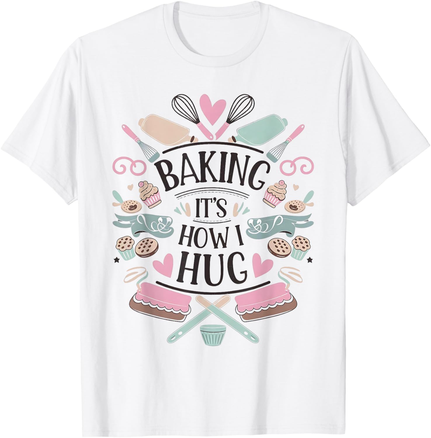Cozy Kitchen Creations Funny Baker T-Shirt Grey Unisex Short Sleeve Size Small - 5