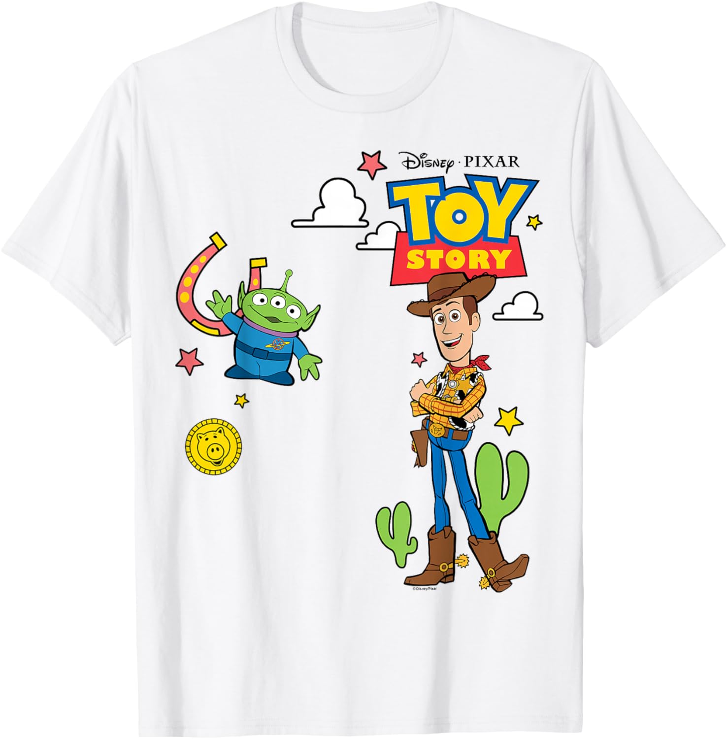 Toy Story 4 Woody and Alien T-Shirt for Kids and Adults Fun Design - 2