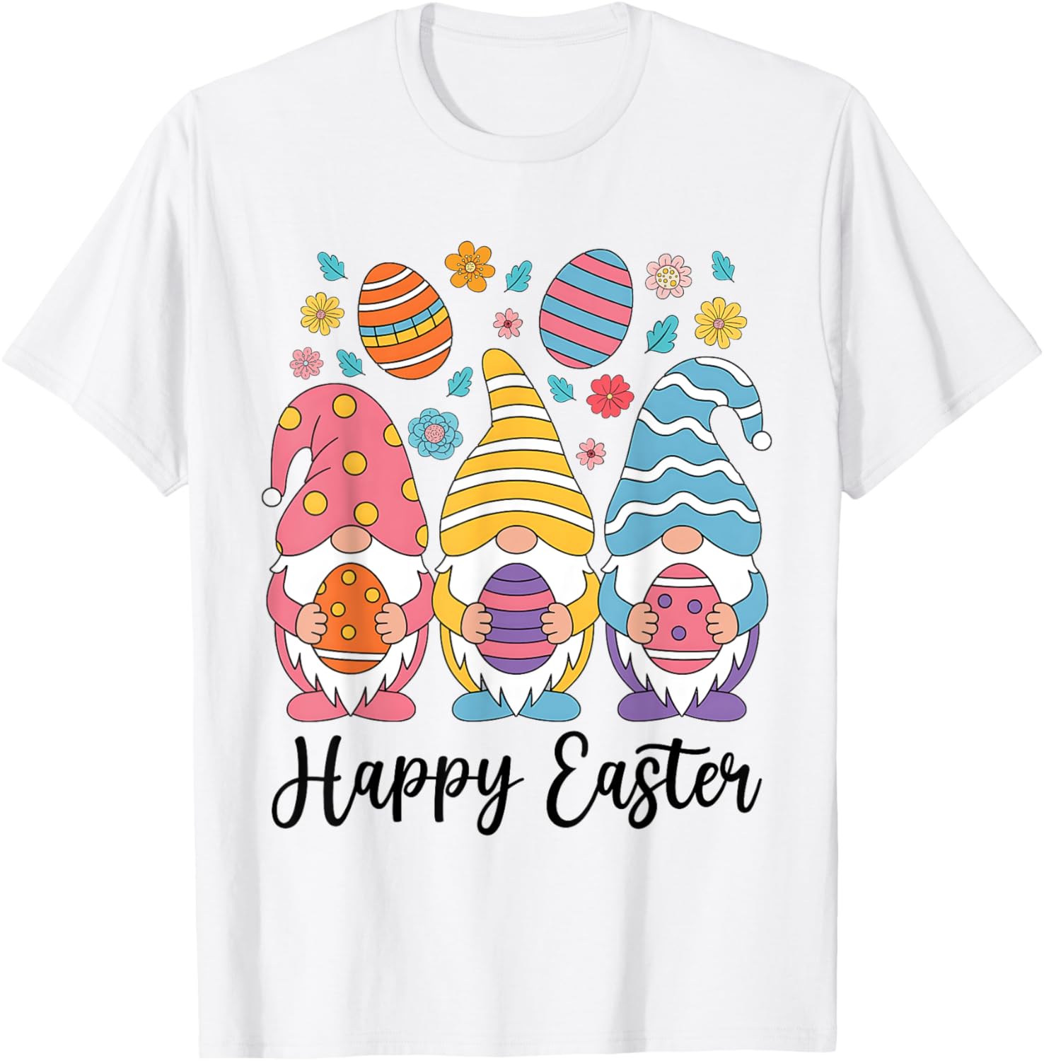 Happy Easter Gnomes T-Shirt for Women Girls Kids Perfect for Egg Hunts - 2